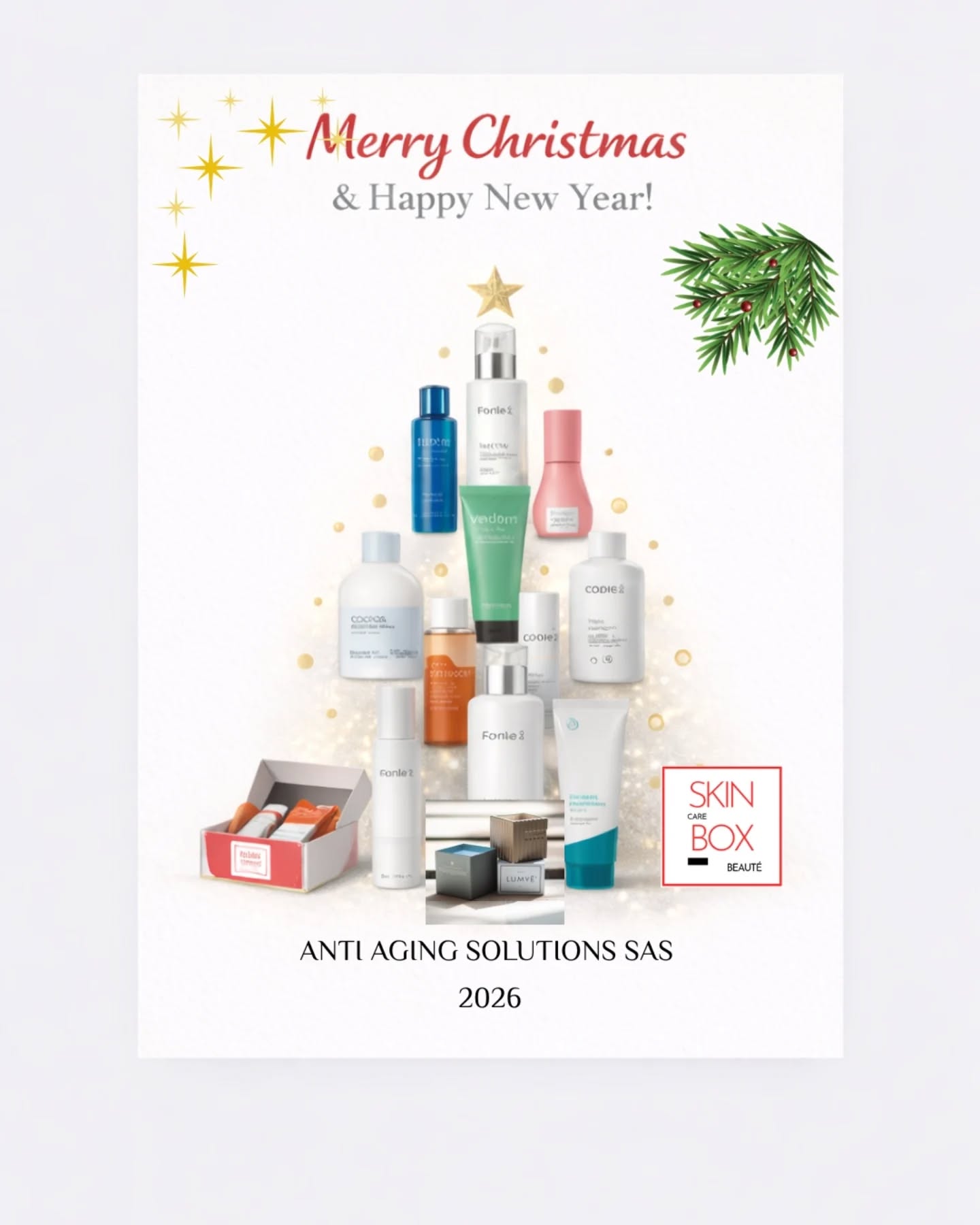 ✨ Merry Christmas & Happy New Year ✨
The ANTI AGING SOLUTIONS team would like to thank you for your trust and interest in our project.
Throughout the year, we have been carefully building an ecosystem of conscious skincare, combining science, ritual, and a curated selection of Japanese and Korean products. The items featured on our festive tree — along with a much wider assortment — are available in our SkinCareBoxBeauté store.
In the year ahead, we will continue developing our skincare boxes — seasonal and personalized — designed as complete self-care rituals. Product selection and personalized recommendations will be supported by consultations with our AI doctor, Dr. Satori Takeda, created to help each client find solutions tailored to their skin needs and lifestyle.
As always, we pay special attention to details and atmosphere — including thoughtful gifts and signature elements such as candles made from natural wax and cotton wicks by LUMYÈ, created for warm, mindful moments.
Thank you for being with us.
We look forward to welcoming you in the new year — at SkinCareBoxBeauté ✨
🎄🤍
#AntiAgingSolutions
#SkinCareBoxBeauté
#JapaneseSkincare
#KoreanSkincare
#JBeauty
#KBeauty
#Longevity
#SkincareRitual
#AIDermatologist
#DrSatoriTakeda
#LUMYÈ
#HolidaySeason
#MindfulBeauty
#SelfCareRitual