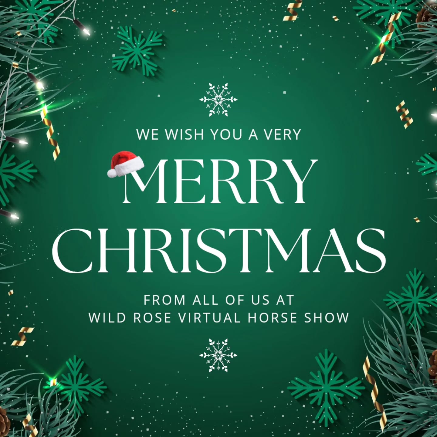 πβ€οΈ Merry Christmas from the Wild Rose Virtual Horse Show family!
We are so grateful for every rider, horse, and supporter who makes this community so special.
May your holiday be filled with warmth, gratitude, and joy for a beautiful year ahead, both in and out of the saddle. π΄β¨