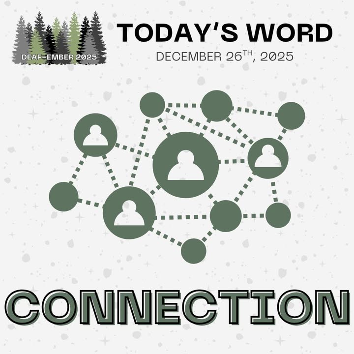 Deaf-ember 2025 Day twenty-six: The prompt is "Connection". Get creative and tag us in your art! Don't forget to use the hashtag #deafember2025