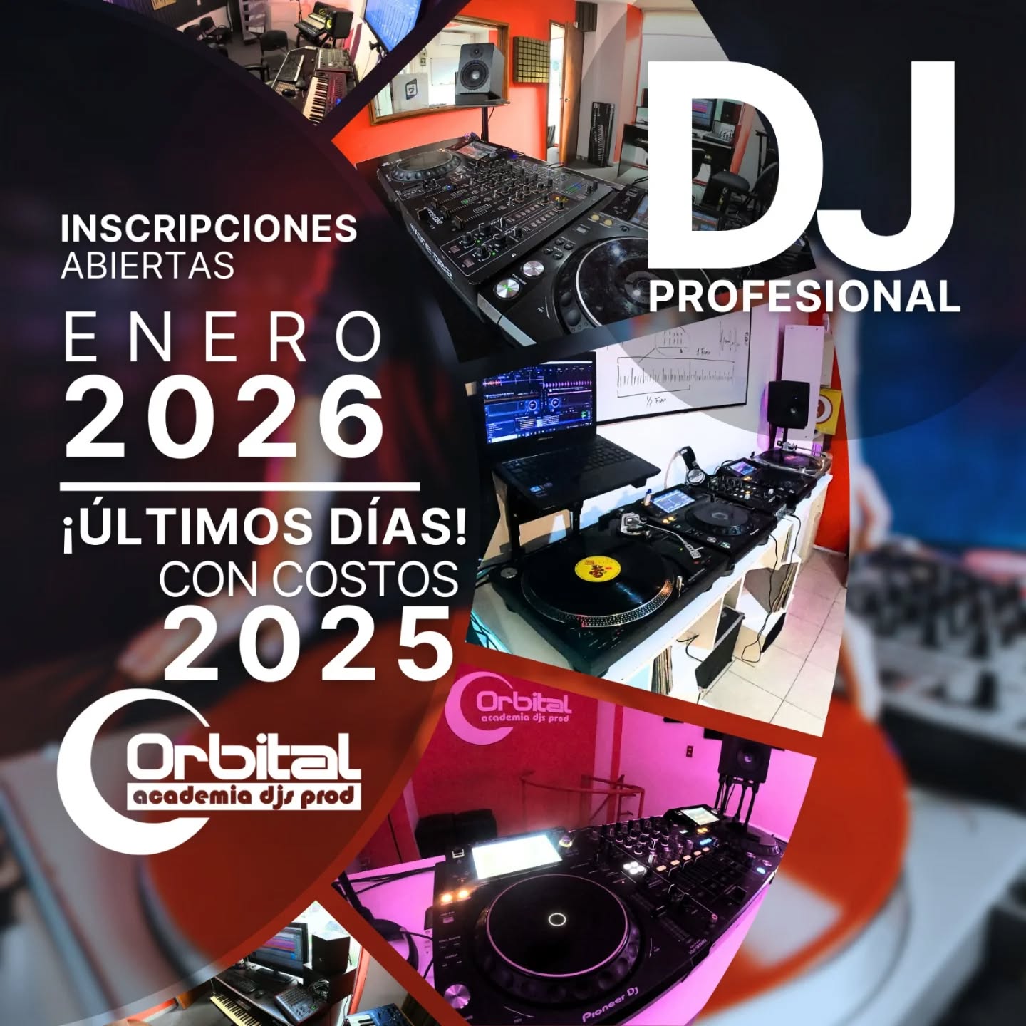 🎧 ¡Conviértete en DJ Profesional! 🚀
¿Sueñas con hacer vibrar la pista? Ser DJ es una profesión increíble, pero requiere destreza, dedicación y técnica. ¡Es hora de empezar a formarte correctamente!
En nuestro curso, aprenderás a dominar el arte de mezclar y a posicionarte en la escena.
✨ Lo que vas a dominar:
Técnica Profesional: Mezcla en formato físico y digital (CD players, XDJ, giradiscos).
Equipamiento: Manejo de marcas líderes como Pioneer, Allen & Heath, Technics y software como Rekordbox.
Práctica Intensiva: Diferenciación de estilos, conexiones, y técnicas avanzadas de mixing.
Psicología de la Pista: Cómo estructurar un set, hacer progresar la música y reaccionar al público.
Networking: Promoción correcta en redes sociales y soluciones a problemas técnicos básicos.
🎯 Nuestro Objetivo Final:
Grabar una sesión de 1 hora sin errores en cualquier estilo.
Recomendamos un mínimo de 24 clases para un aprendizaje sólido.
🎁 ¡Beneficios Exclusivos!
Certificado de finalización.
Oportunidades para tus primeras presentaciones.