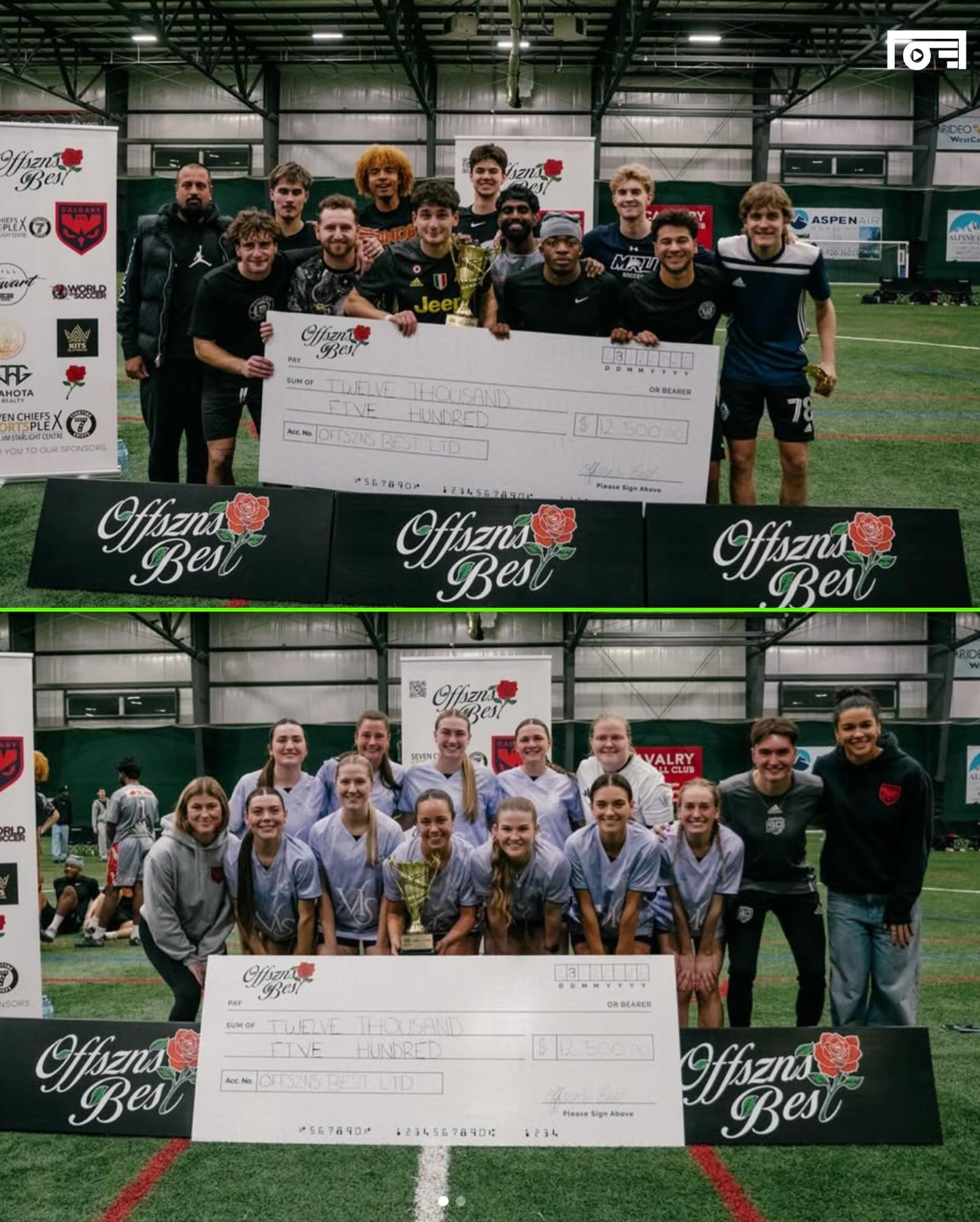 OFFSZN CALGARY CHAMPIONS CROWNED!
12,500$ CASH Prize!!!
Male: BRENNOS BALLERS
Female: BELLINGHAM BELLAS