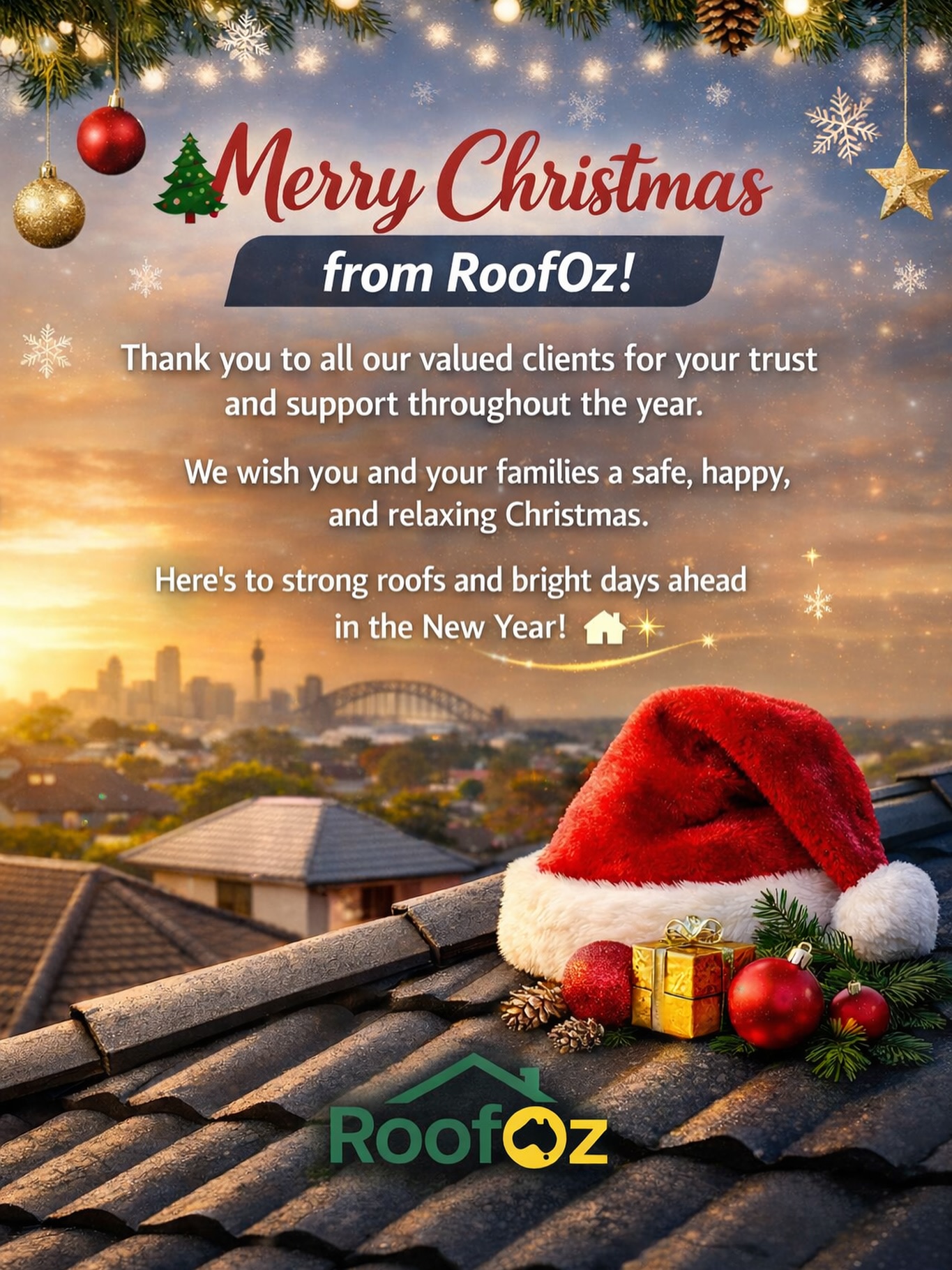 🎄 Merry Christmas from RoofOz NSW! 🎄
Thank you to all our valued clients for your trust and support throughout the year.
We wish you and your families a safe, happy, and relaxing Christmas.
Here’s to strong roofs and bright days ahead in the New Year! 🏠✨
#MerryChristmas #HappyHolidays #RoofOz #Roofing #RoofingExperts #RoofingLife #RoofingSolutions #RoofRepairs #RoofReplacement #RoofMaintenance #HomeSafety #SydneyHomes #StrongRoofs #NewYear2026 #FamilyTime #Christmas2025 #HomeImprovement #RoofCare #ResidentialRoofing #CommercialRoofing #roofingcompany