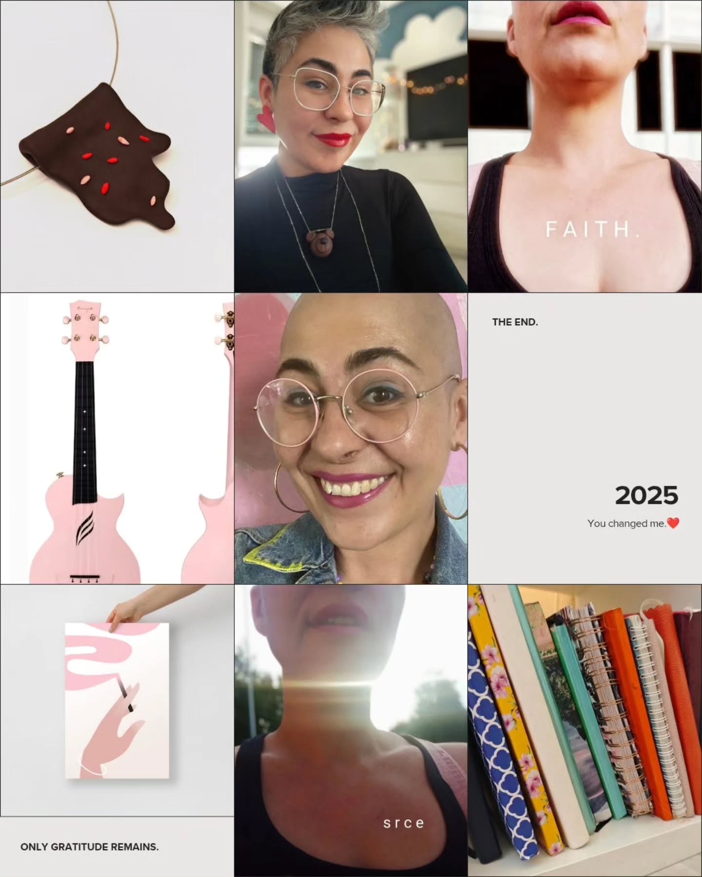 2025. *The* Year.
I feel you need a book of it's own. 😎
.
The year I mourned my mom, quit my job, shaved my head completely bald and in the end - found my heart.
.
To the storm I went through not knowing it would ever end, the pain and numbness of losing someone dear, to the missing puzzle piece I finally found, to the art that remained with me, poetry that lived on, to the dreams (oh the wild dreams), to it all - I lift my glass.
In the end, all I can do...is kiss this year goodbye.
You were hard. But you were kind.
You needed to happen.
With a heart filled with brave, audacious dreams, music & love - I'll remember you.
.
You changed me. ❤️
.
#endofyear #lookingback #gratefulheart #youchangedme #2025