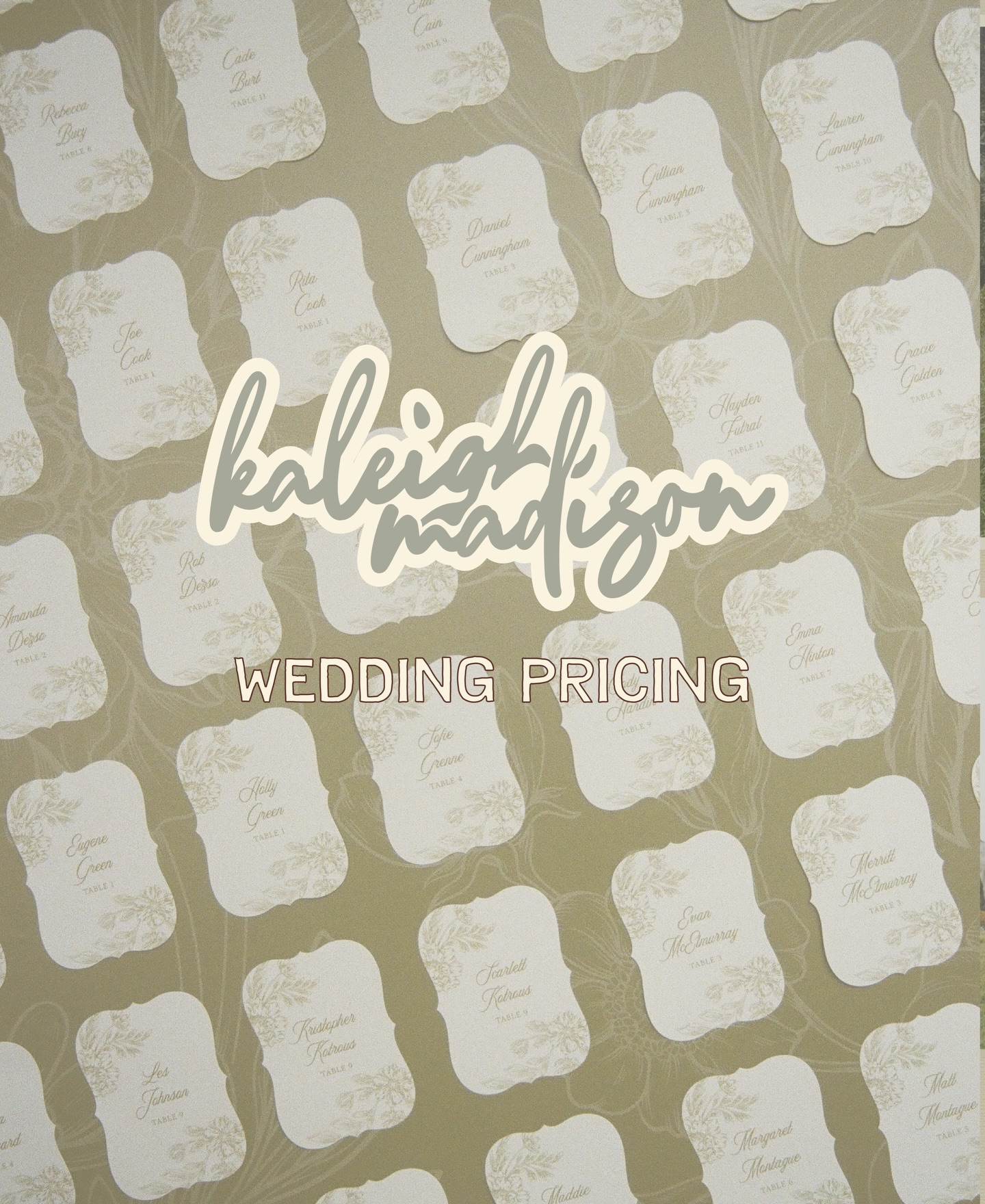 From my 2026 wedding calendar, I’m only taking a max of 4 more weddings with May, September, and October closed!
If you want me to be part of your day, inquire over at my site :-)
www.kaleighmadison.com