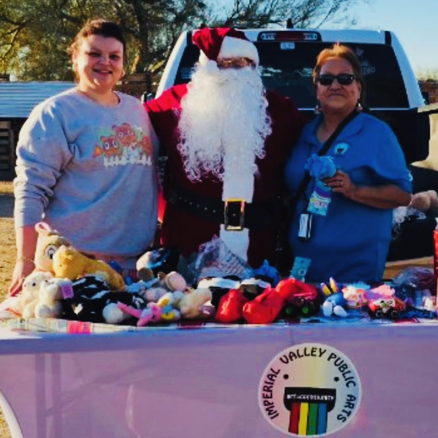 ๐ Santa makes it to Slab City! ๐โค๏ธ
We want to send a heartfelt THANK YOU to our Vice President, Maria Dominguez, for taking the time and energy **serving as a representative of Imperial Valley Public Art (IVPA)** to help Santa Claus deliver gifts to the children and families of Slab City! ๐
๐
Watching the childrenโs faces light up and seeing the gratitude from families is a powerful reminder of how much kindness and presence matter.
Slab City is a unique, off-grid community near the Salton Sea, home to families, artists, and children who show incredible resilience and creativity despite limited resources.
Moments like these โ sharing joy, warmth, and connection โ are what the season is truly about. We are grateful to be able to support families in this special community and thankful to Maria for helping make that possible. ๐
#holidayjoy
#communitycare
#SlabCity
#SeasonOfGiving
#familiesfirst