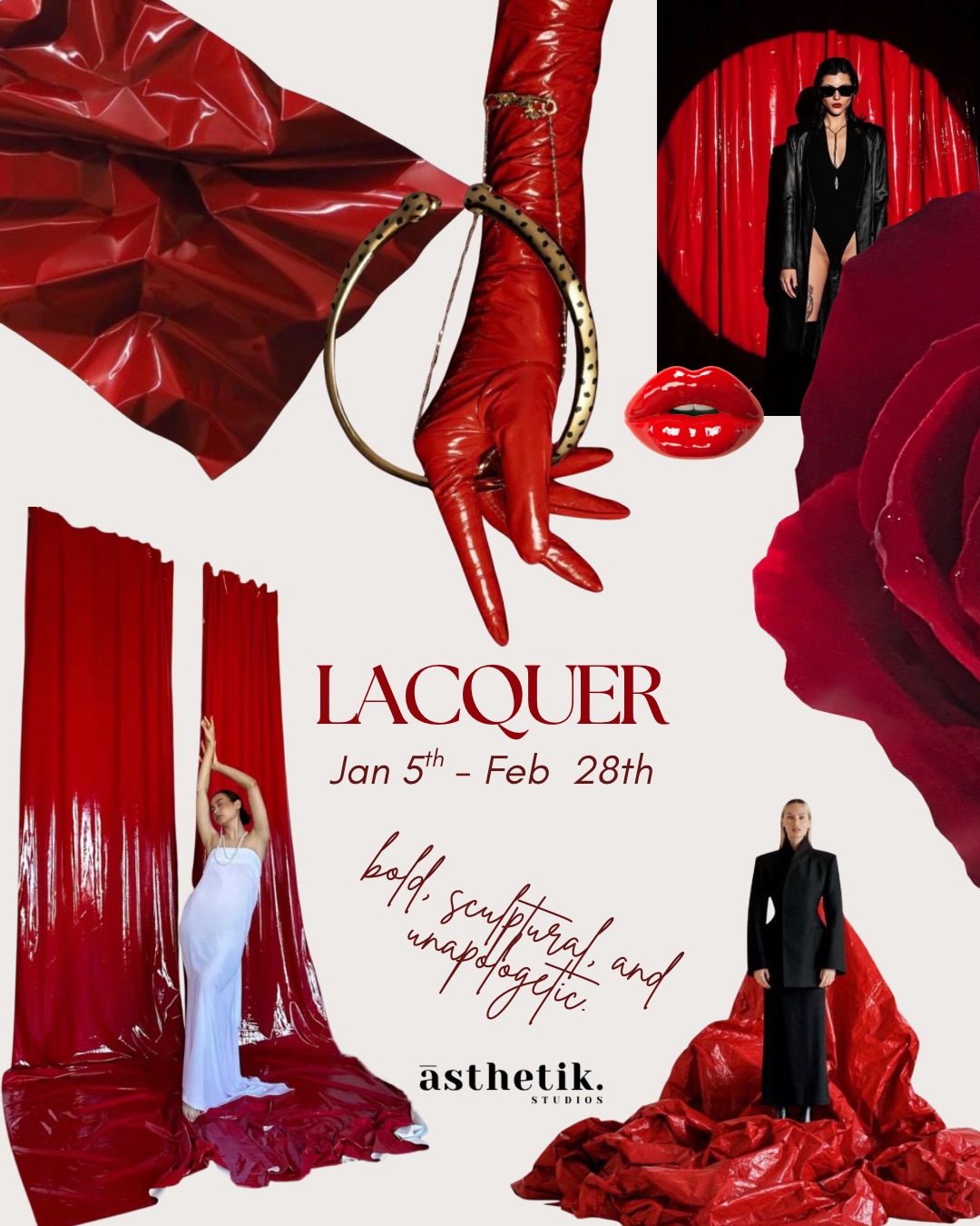 This is not your soft Valentine set.
Meet LACQUER ❤️🔥
High-gloss red. Sculptural draping. Light-catching shine that demands attention.
Designed to reflect confidence, contrast, and power, Lacquer is our simplest yet boldest Valentine installation yet.
This set was made for:
• fashion-forward portraits
• brands that want impact
• creatives ready to take up space
It doesn’t whisper romance — it owns it.
Available Jan 5 – Feb 28
📍 Asthetik Studios
✨ Now booking
Which slide stopped you? 👀