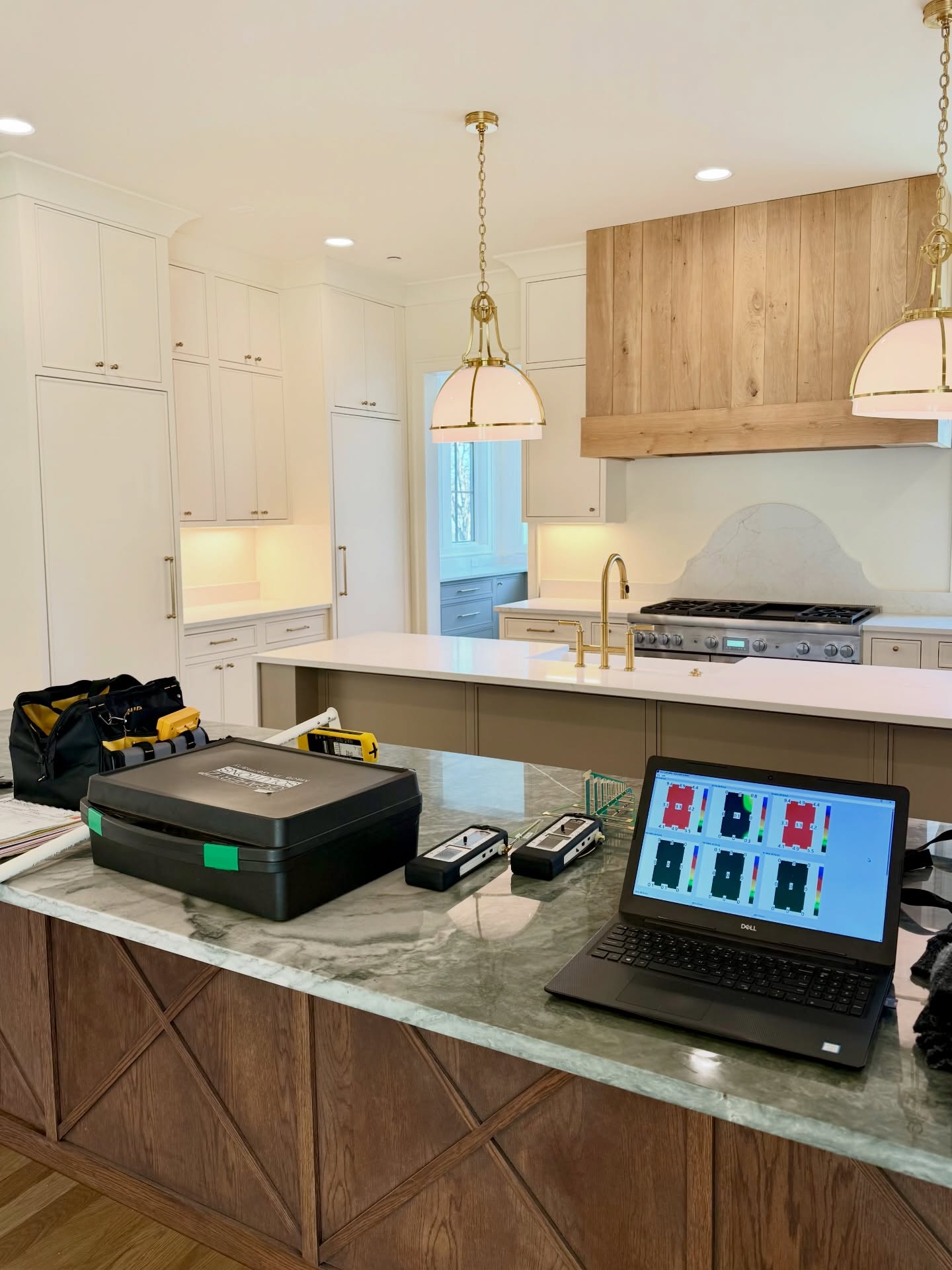 Just over here having fun measuring EMFs! This BEAUTIFUL home was pretty close to a couple cell towers. Even though my meter doesn’t film well in bright light, you can hear the 13K uW it was picking up.
Fun fact- New windows actually do a really good job reducing RF!
I think my favorite part of assessments are breaker panel audits (swipe to the last image). I get a before reading with electricity on, as usual, and then I get an after reading showing the result when offending breakers are turned off. This home actually had pretty low electric fields compared to most, but it makes me so happy getting down into the green. Notice the after bed map with so much yellow instead of green? That’s because that room was affected by smoke detectors, and we can’t cut those breakers off!
I send bed maps in all my reports along with every other measurement, suggestion, and mitigation recommendation!
#emfassessment #emfinspection #healthyhome #nontoxichome #buildingbiology