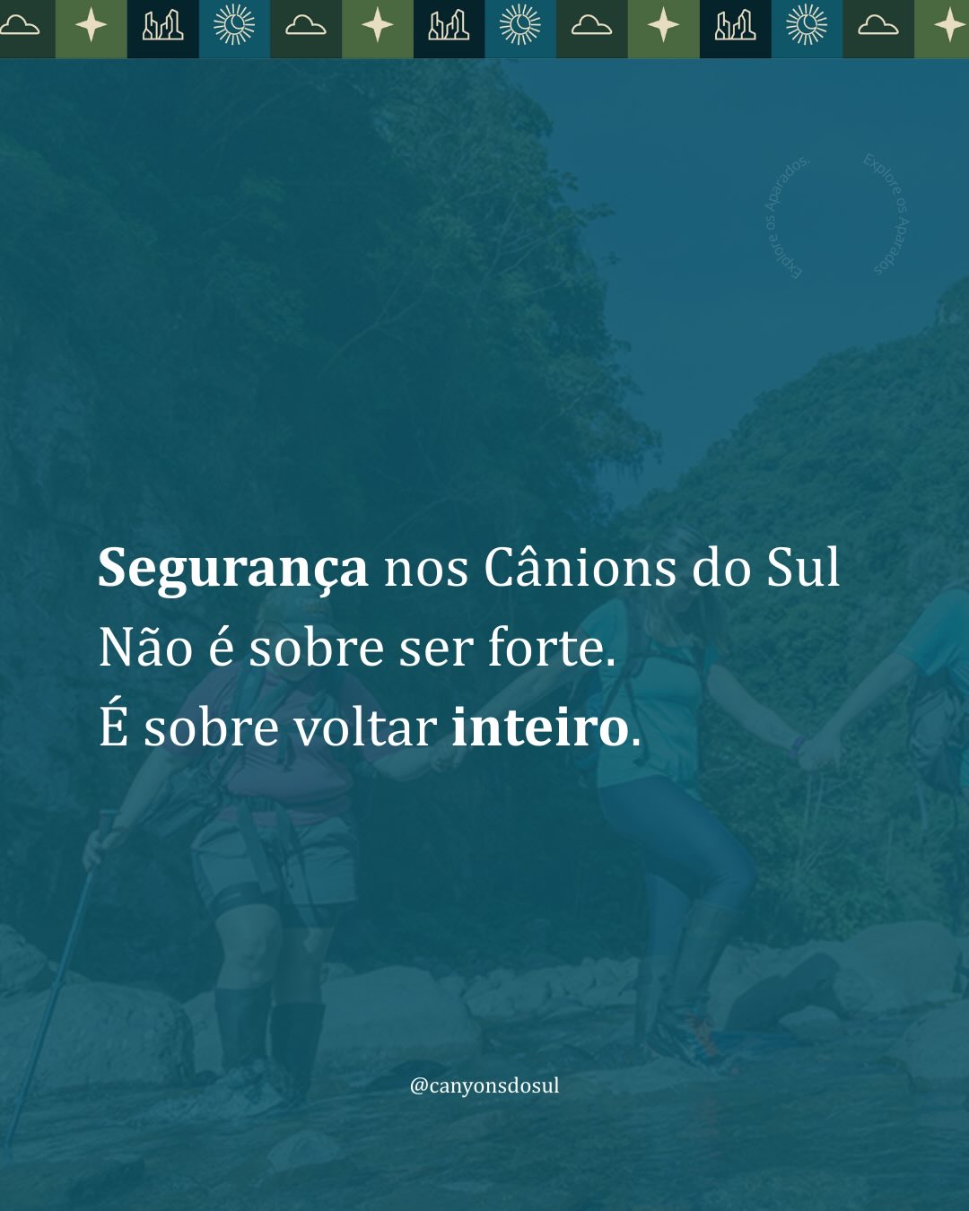 Segurança nos Cânions do Sul não tem a ver com ser “bonzão”.
Tem a ver com consciência, preparo e respeito.
Avaliar clima, seguir checklist, prestar atenção no briefing e entender seus limites não diminuem a experiência — protegem ela.
Na Canyons do Sul, trabalhamos com Sistema de Gestão de Segurança porque acreditamos que aventura boa é aquela que termina bem.
Se tiver dúvida se uma trilha combina com você, fala com a gente.
Ajudar a escolher também faz parte da segurança.
#trilhasseguras #canyonsdosul #turismodeaventura #embratur #capitaldoscanyonssc geoparquecaminhosdoscanionsdosul
