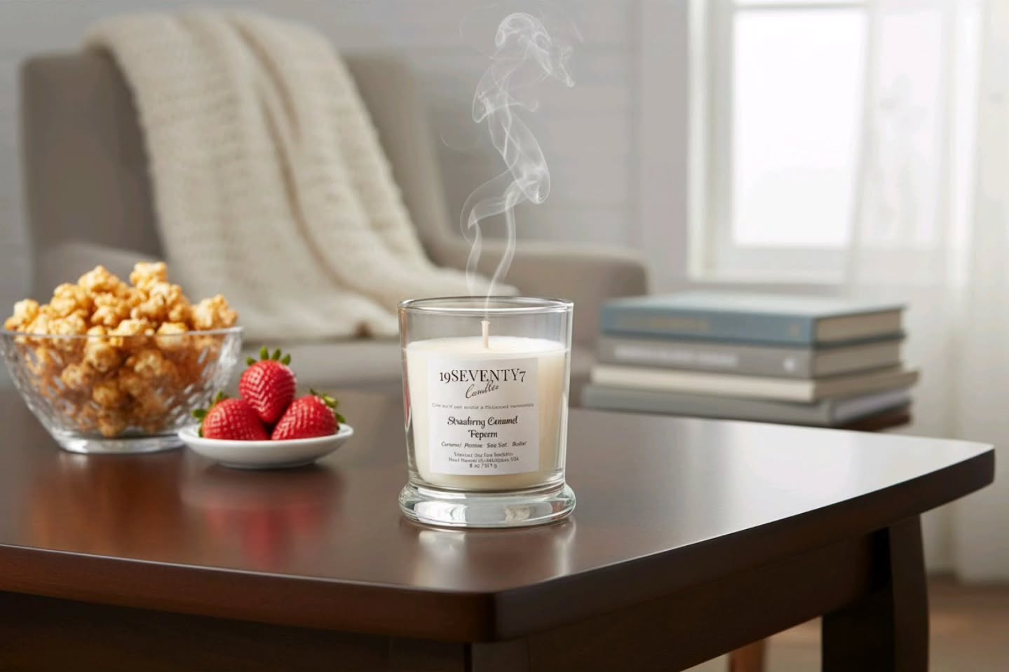 Strawberry caramel popcorn
Available at 19seventy7candles.com
#Strawberry #caramel #popcorn #Candleco #scentedcandles