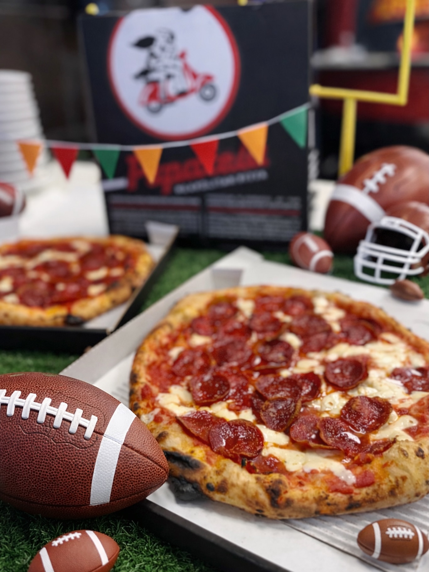 Sunday plans = pizza + football. 🏈🍕
Score 2 pizzas for $25 when you order takeout or delivery. Use code FOOTBALL at checkout.
Game day just got easier.
*Not valid at North Arlington location.