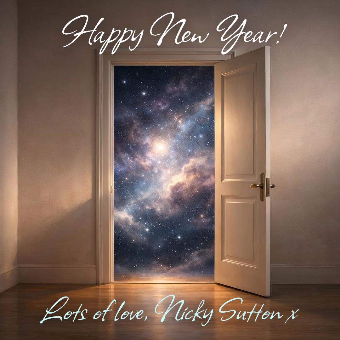 As this year comes to a close, to me, it feels like standing at a beautiful doorway 🌸
You’ve lived a whole year of experiences that have shaped you, and now a new year is opening in front of you.
This image is a reminder that what unfolds next is shaped by what you choose to believe is possible for you. When you choose to trust in yourself, wonderful things begin to take shape in ways you may not yet expect.
I hope the year ahead brings you great joy, enlightening experiences, and moments that remind you just how much is available to you.🥳
Lots of love,
Nicky x