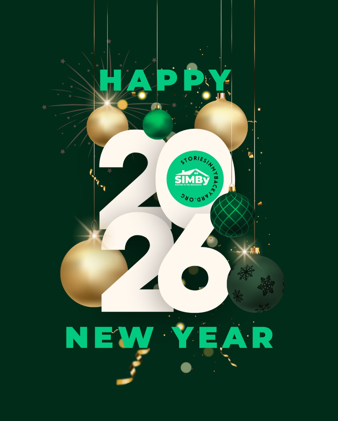 Happy 2️⃣0️⃣2️⃣6️⃣, neighbors! 🥳🎆
We’re so grateful for every donation, grant, partner, student, educator, and supporter that made 2025 SIMBY’s best year yet. THANK YOU!!! ☺️ To another year of new heights and greater impact for the next-gen of Black storytellers! 💫