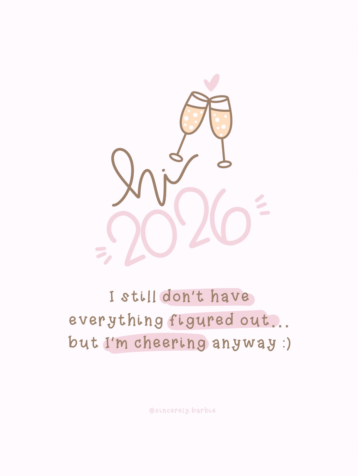 ✨*Hi 2026!*✨
I may not have everything figured out yet, but I’m still showing up, dreaming, and cheering for myself and others along the way 💖🥂
Here’s to growth, grace, and gentle goals. 🌸
Who else is stepping into the new year with a little hope and plenty of faith? 💭👇
♡
✨ ¡Hola, 2026! ✨
Puede que aún no tenga todo resuelto, pero aquí sigo, apareciendo, soñando y celebrándome a mí misma y a los demás en el camino 💖🥂
Brindo por el crecimiento, la gracia y las metas suaves 🌸
¿Quién más entra a este nuevo año con un poquito de esperanza y muchísima fe? 💭👇
.
.
.
#welcome2026 #happynewyear2026 #walkbyfaithnotbysight #noresolutions #gentlegoals