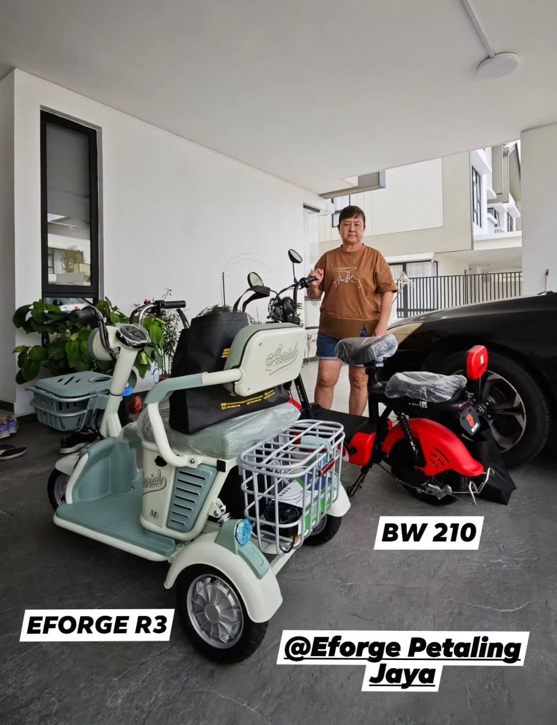 Delivery done โ
Thank you for choosing EFORGE as your main choice! Enjoy your new rides โบ๏ธ
Visit Our Showrooms Today! ๐ดโโ๏ธ๐ดโก
โจ Why Choose Us?
๐ Free Delivery within Klang Valley
๐ ๏ธ 6-12 Months Warranty
๐๏ธ Installment Plans up to 24 months
๐ณ Debit or Credit card installment options
๐ Opening Hours:
Mon-Sat: 10:30AM - 7:30PM
Sun: 10:30AM - 6PM
๐ EFORGE Petaling Jaya:
No.1-1, Jalan SS26/4, Plaza Mayang, Taman Mayang, 47301 Petaling Jaya, Selangor
https://maps.app.goo.gl/8ZWVKzhxjUqY4Dx56?g_st=ac
๐ WhatsApp https://wa.me/60162088738
๐ EFORGE Kota Kemuning:
C-G-03, Plaza Se Ruang, 8/3, Persiaran Eco Sanctuary, 42500 Telok Panglima Garang, Selangor
https://maps.app.goo.gl/ii9zieJkLZUNyBTs6?g_st=awb
๐ WhatsApp https://wa.me/60162088430
๐จ Weโre looking for DEALERS! Interested? Contact us via WhatsApp!
#eforge #eforgebikes #eforger3 #bw210 #electricmobility electricbikeshop