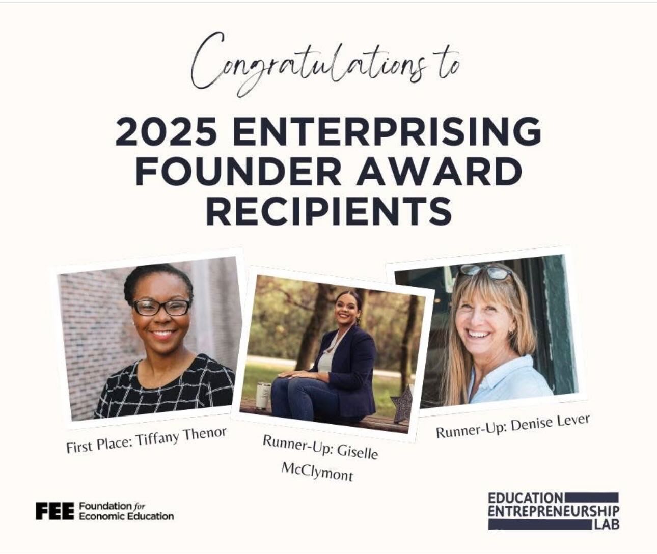 ✨ Grateful. Honored. Inspired. ✨
Being named a Runner-Up for the 2025 Enterprising Founder Award is not an individual achievement — it is a community win.
This recognition belongs to the families who trust us with their children, the teachers who pour their hearts into learning every day, the therapists and partners who collaborate with us, and the village that believes education can be done differently.
Thank you to FEE (Foundation for Economic Education) and Education Entrepreneurship Lab for highlighting our work and amplifying the change we are making in education. We are deeply committed to creating learner-centered, inclusive spaces where children truly thrive.
We’re grateful to be recipients of this support and look forward to thoughtfully using these funds to strengthen our learning environments, expand access, and continue making a meaningful difference across the communities and locations we serve.
This is just the beginning 🌱
We’re building something meaningful — together.
#EnterprisingFounder
#EducationEntrepreneur
#CommunityDrivenEducation
#TreeStarsLearning
#MicroschoolMovement
WomenInEducation
FounderJourney
EducationInnovation
ImpactDriven
PurposeLed
LearningStartsAtTheRoot
FEE
EdEntrepreneurshipLab