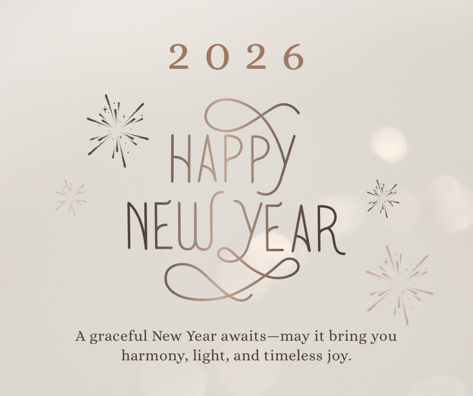 Cheers to 2026 🥂
May this year bring clarity where there was confusion, peace where there was pressure, and courage where there was hesitation.
We’re stepping forward—with heart, purpose, and a little sparkle ✨
Happy New Year 🤍