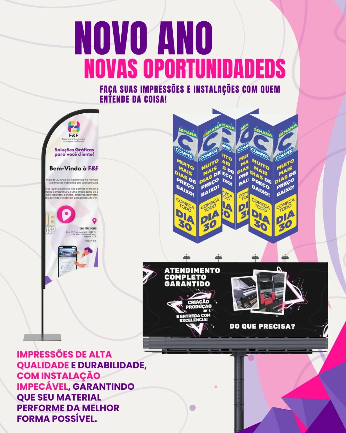 Novo ano, novas oportunidades 🚀
Faça suas impressões e instalações com quem realmente entende do assunto.
Na FEF Serviços Gráficos, unimos estrutura completa, impressões de alta qualidade e instalação impecável, garantindo que seu material tenha máximo desempenho, durabilidade e impacto visual.
Do planejamento à instalação final, entregamos resultado de verdade para o seu negócio se destacar em 2026.
#FEFServiçosGráficos #GráficaProfissional #ImpressãoDeQualidade
#InstalaçãoImpecável #ComunicaçãoVisual