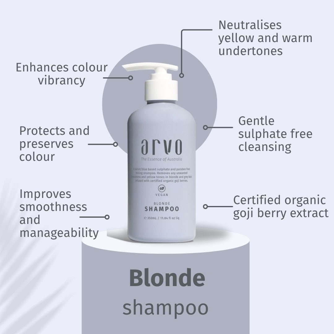 Our gentle Blonde Shampoo helps neutralise warm tones, protect colour, improve smoothness, and keep hair feeling manageable.
Perfect for everyday care of blonde and grey hair. 💜
#arvohaircare #blondeshampoo #toningshampoo #blondehaircare #veganhaircare