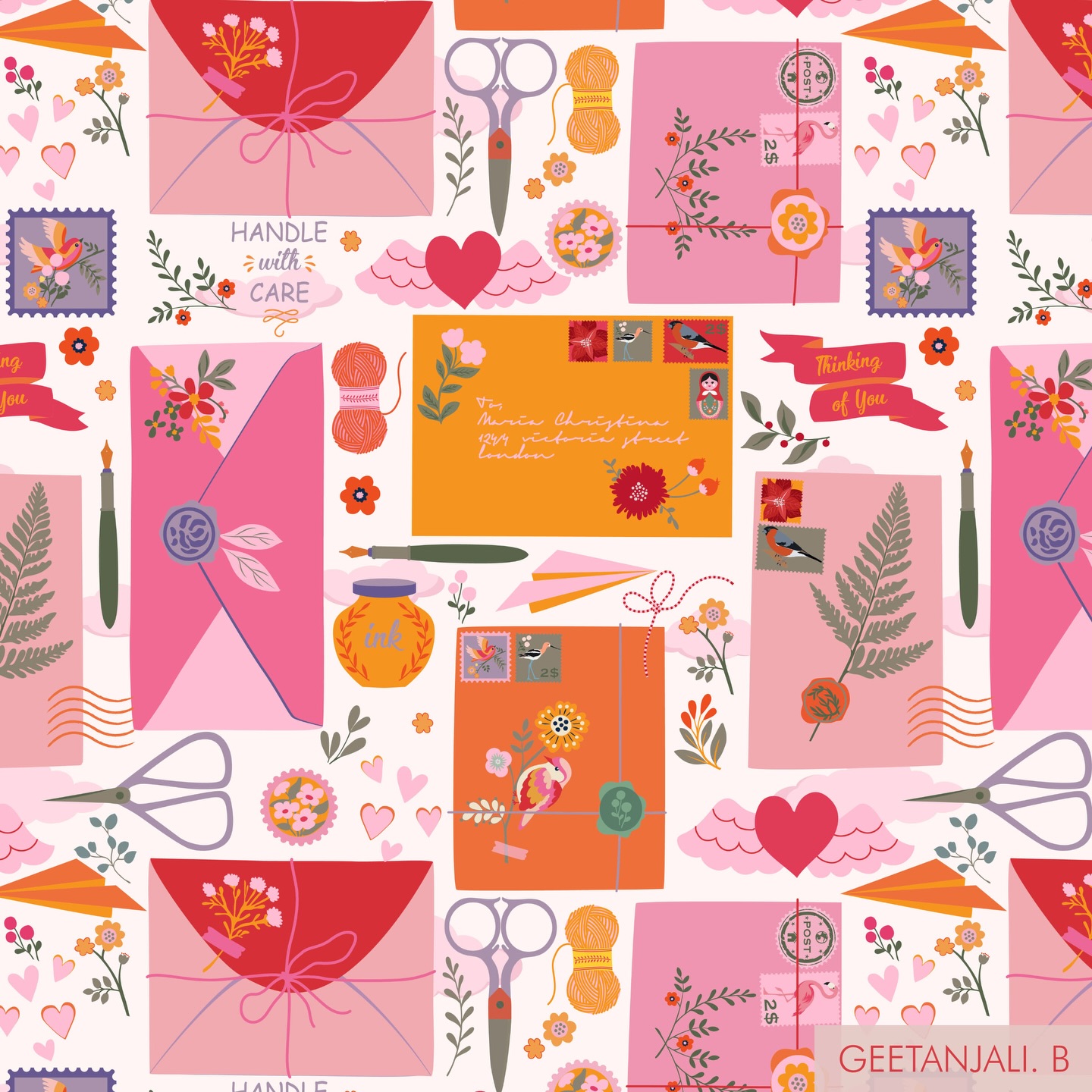 🌟✨Of all the ways to fall in love with an old pattern again… this might be my favorite 💘
Just gave an old favorite a new twist—meet Love Letters Romance ❤️
From soft pastels to bold reds and pinks, it’s amazing how color can change the whole mood.
Swipe to see the original → 💖
Patterns available on @spoonflower and @patterned_com
.
.
#valentinesday #loveletters #snailmaillove #surfacepatterns #spoonflowerartist