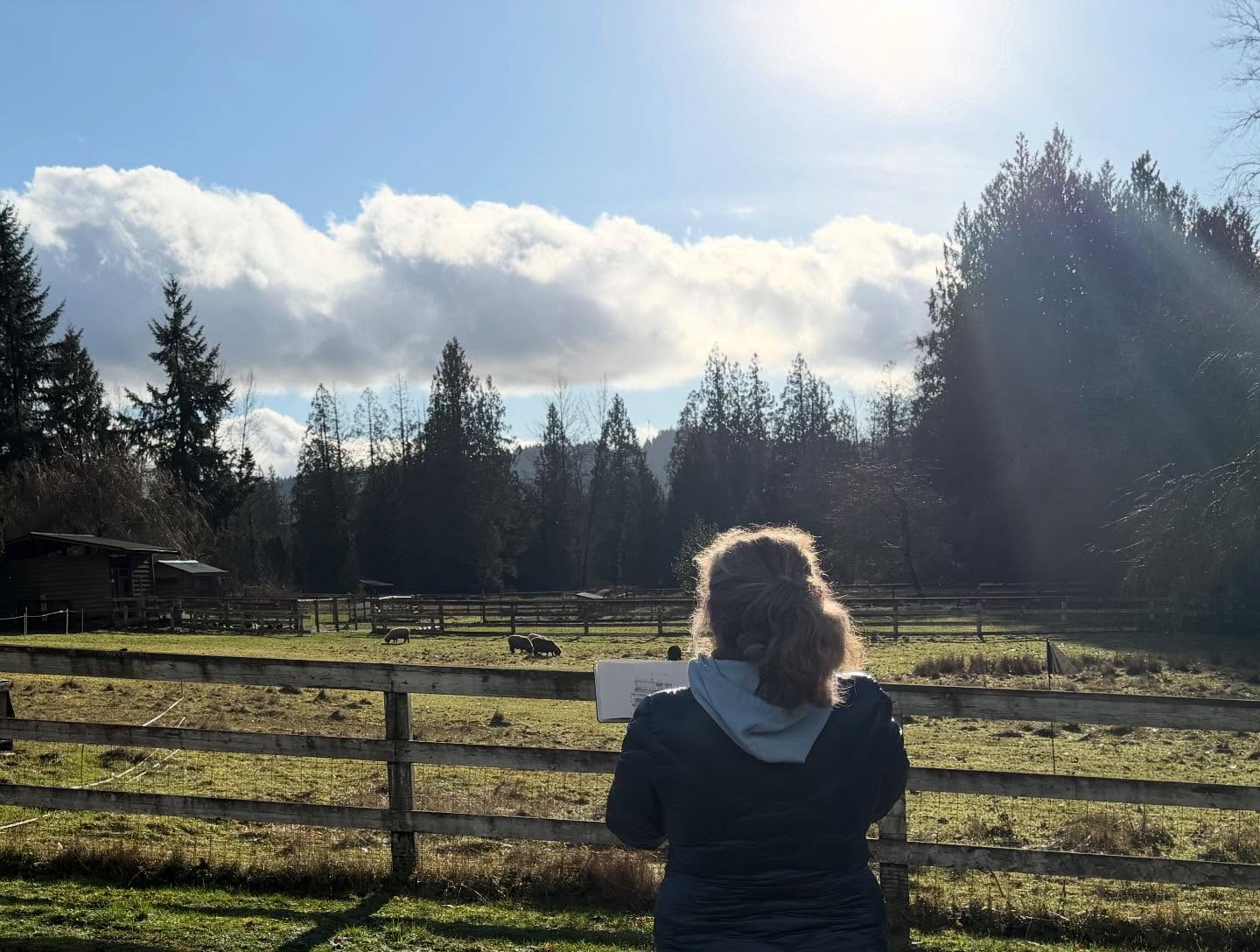 Practicing my urban sketching skills! On our daily walk, I sketched a couple of scenes quick enough that my watch didn’t ask “ are you still exercising?” I did the watercolour part when I got home. #urbansketch #mapleridge #localartist #mapleridgeartist