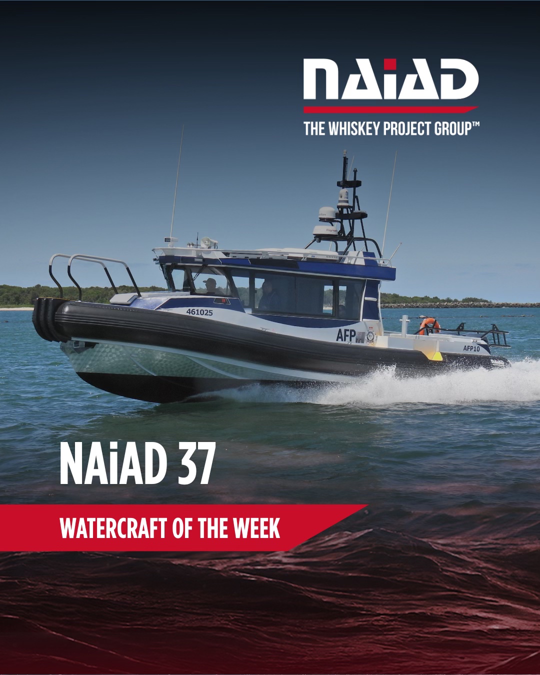 One of our most popular models the NAiAD Watchtower 37.
Built for crew comfort, stability and performance when it is needed most, this RHIB prioritises safety for those onboard.
Learn more about why operators choose the Watchtower 37.
#NAiAD #TWPG #Watchtower37 #rescueboat #patrolboat #RHIB #workboat #boatbuilder