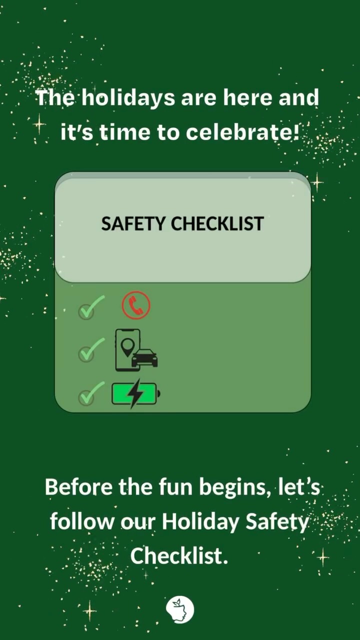 As the new year approaches, here are a few reminders to help you celebrate safely!โจ
A little planning goes a long way, so remember to:
๐ Organise a safe ride home if you plan on drinking
๐ Double check your travel plans
๐ Keep your phone charged
๐Share your location with someone you trust
๐งStay hydrated throughout the night!
Let's celebrate smart and look out for one another! ๐
We'll see you in 2026! ๐ ๐