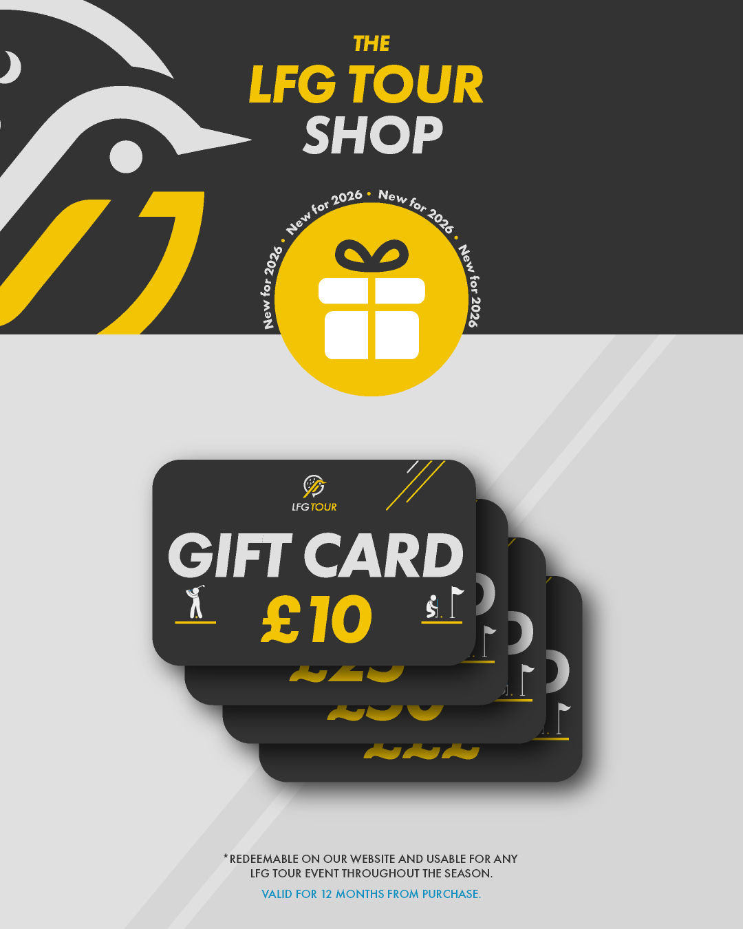 🎁 New for 2026 🎁
Stuck for a birthday gift?
Valentine’s Day coming up? 👀
Or just fancy dropping a not-so-subtle hint…
Why not get, or ask for, an LFG Tour Gift Card... 💌
Redeemable on our website and usable for any LFG Tour event throughout the season.
Available now via the Shop on our website.
Link in bio 🔗
LFG