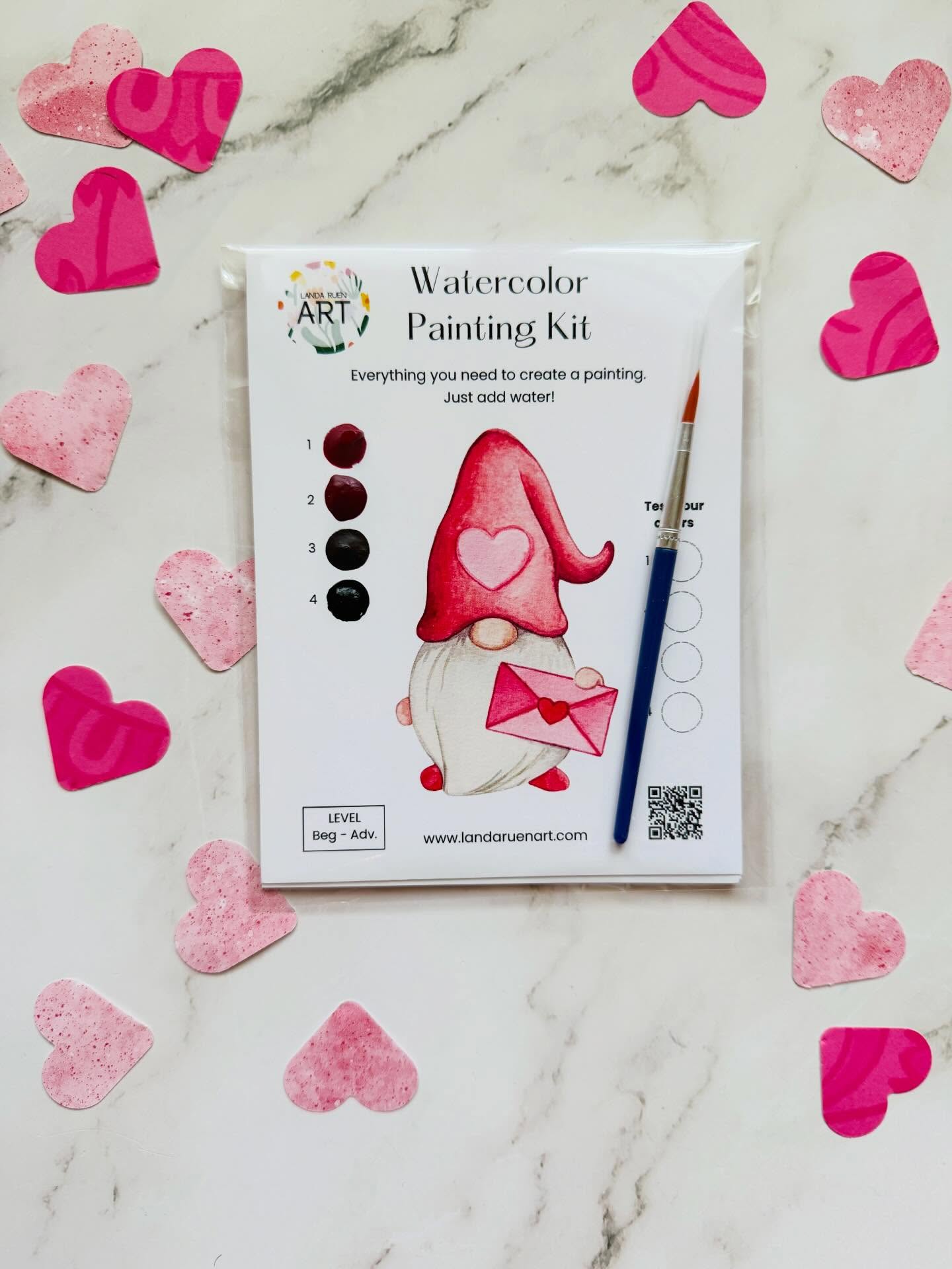 I’ve got your Galentines day party activity ready to go! 💗
These adorable love gnome watercolor kits are so sweet and would be such a fun activity for Valentine’s Day.💕💕
If your bestie is long distance this would also make a great gift. 🎁
Now available in my shop along with the pretty chocolate and strawberry cake watercolor kit. 🎂 🎨
#landaruenart #landaruenartshop #watercolorkit #watercolor #gnome