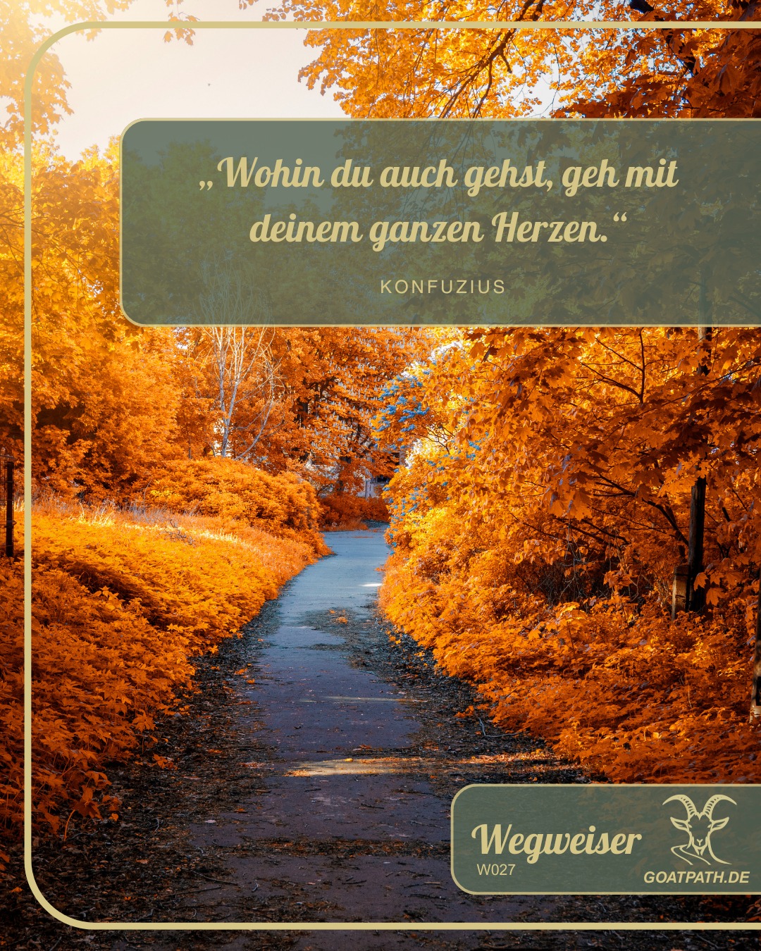 🐐 Ziegen-Zitat zum Sonntag
„Wohin du auch gehst, geh mit deinem ganzen Herzen.“
Zitate sind wie kleine Wegweiser im Dickicht des Denkens. Worte von oft schlauen Menschen, die uns erinnern, dass wir nicht die Ersten sind, die suchen, zweifeln, stolpern – oder einfach mal meckern.
#Goatpath #SapperlotKarten #NaturWissen #Wegweiser #Zitate #Wortzumsonntag#Nature