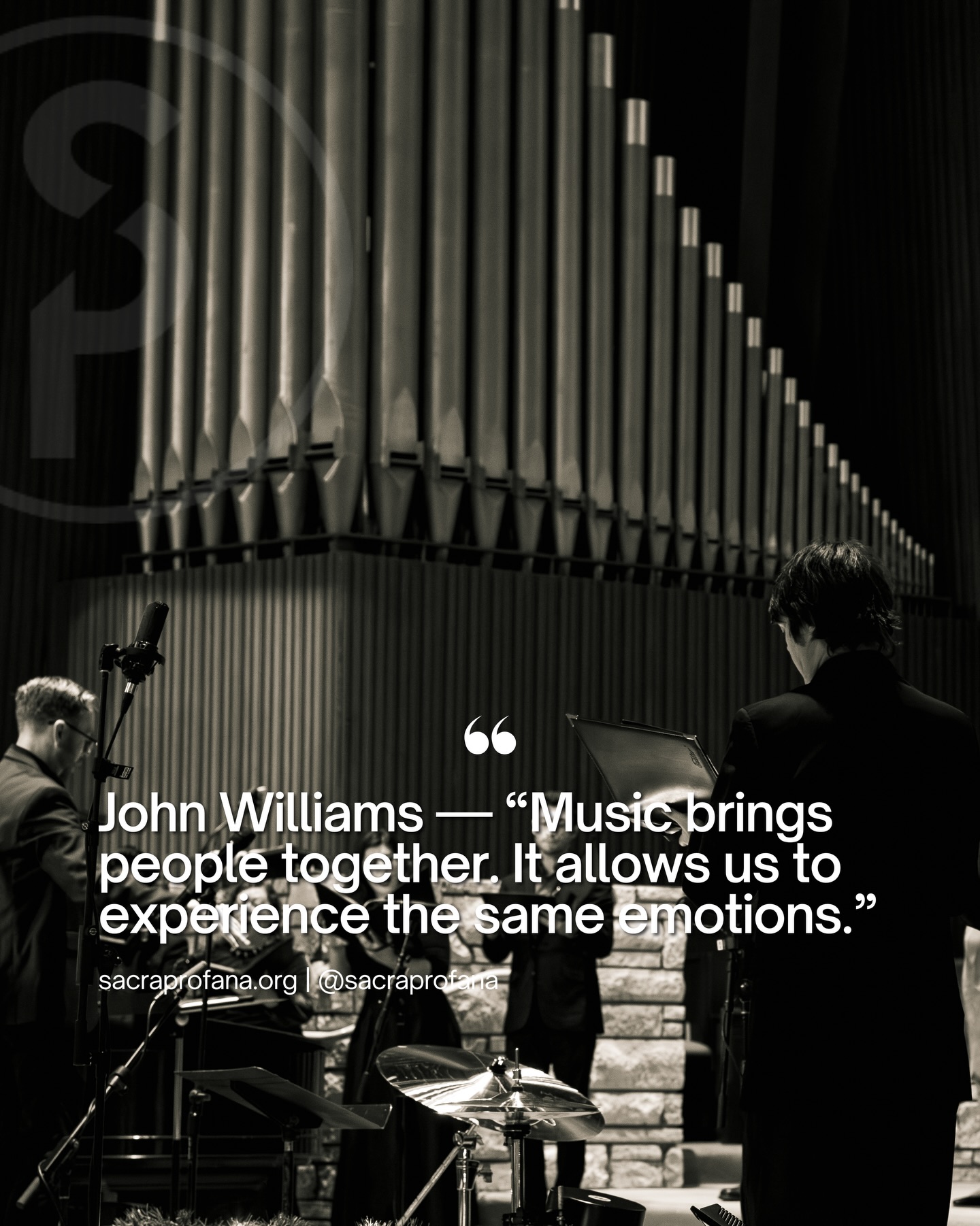 “Music brings people together. It allows us to experience the same emotions.” — John Williams
In shared sound and shared silence, we gather as one—connected through harmony, story, and the power of live music.
#SacraProfana #MusicConnects #SharedExperience