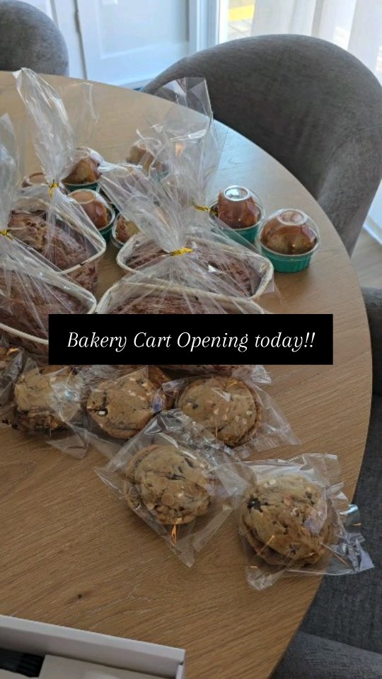 Bakery stand opening today at 11am!!
New address: 9454 Belladdie Way- the new townhomes behind Texas Roadhouse at VCC
See you soon!!
Mickys toffee cookies
Banana Bread
Bourbon peanut butter marshmallow cookies
Kahlua Bundt Slices
Rum Cake Slices
Hummingbird Bundt Slices
#bundtcake #rva #bakersoftiktok #ashlandva #glenallen