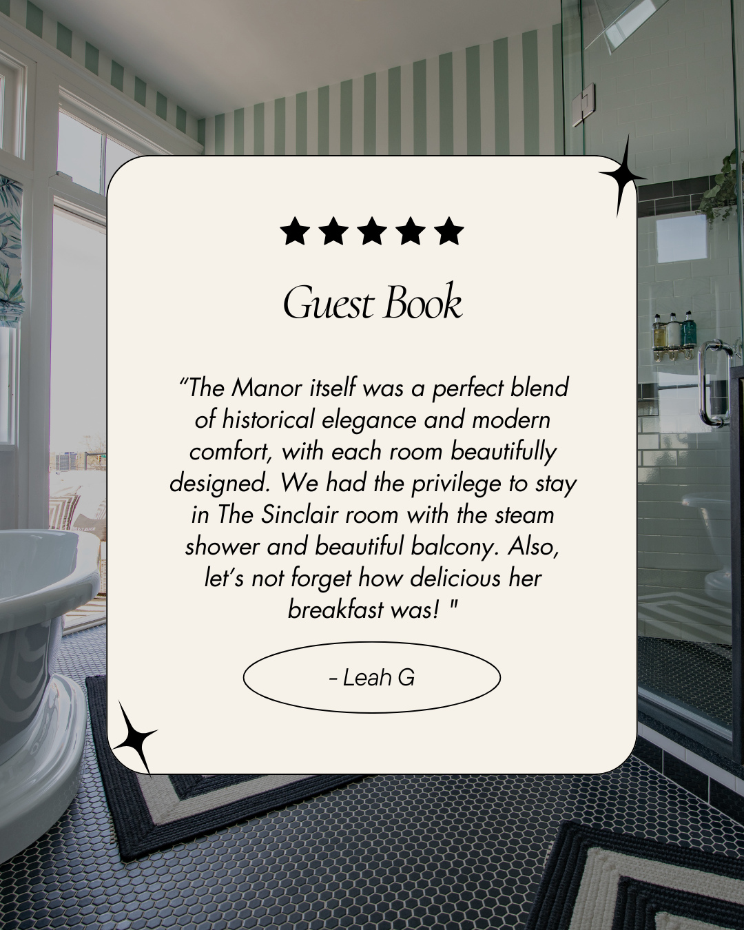 The key to unforgettable stays? Just ask our guests at Pandoraâs Manor! đď¸ â
â
âThe Manor itself was a perfect blend of historical elegance and modern comfort, with each room beautifully designed. We had the privilege to stay in The Sinclair room with the steam shower and beautiful balcony. Also, letâs not forget how delicious her breakfast was! " - Leah Gâ
â
#visithp #explorenc #boutiqueinn