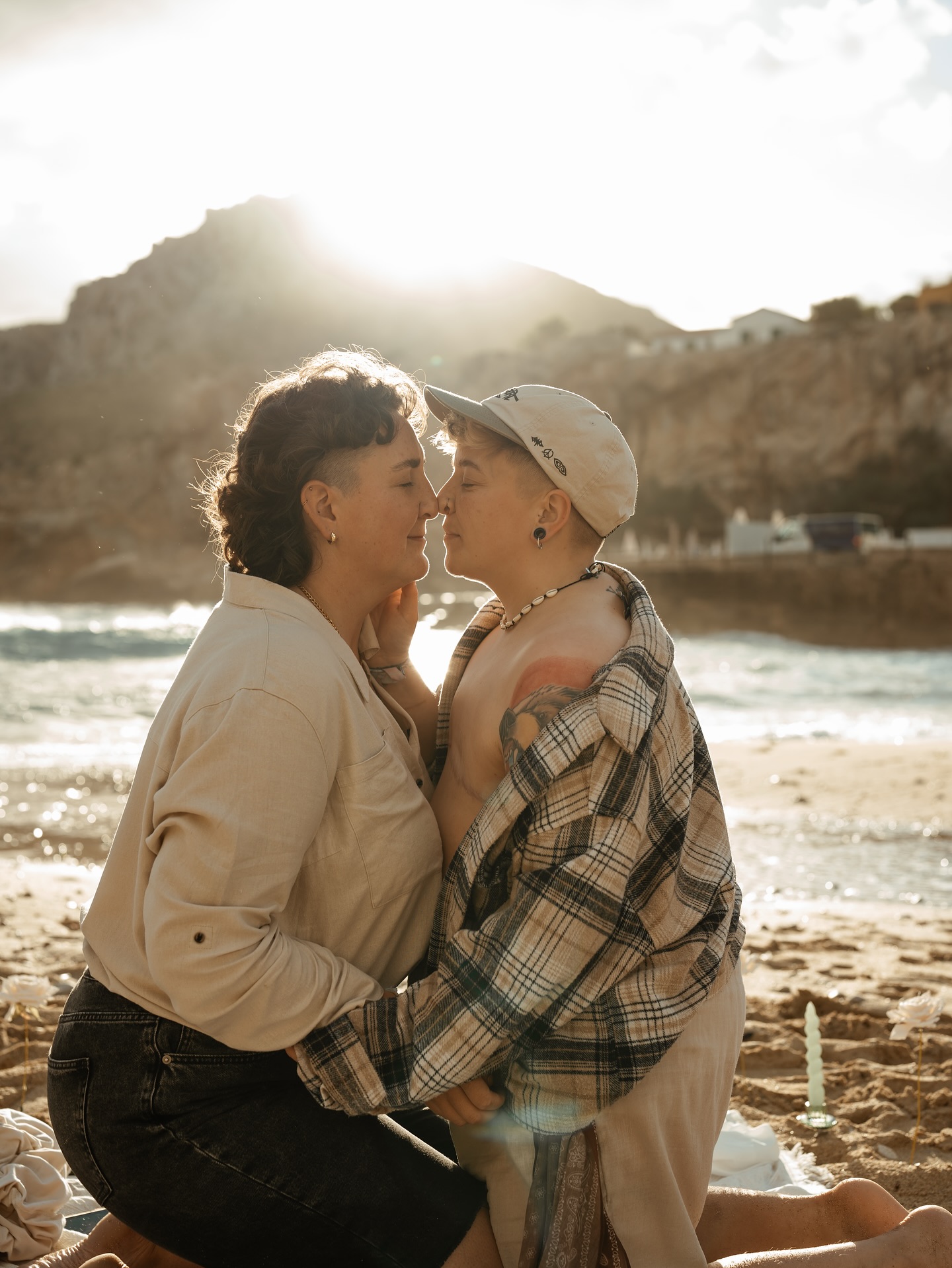Steph (she/her) & Pril (they/them) GOT ENGAGED! ❤️🩷❤️🩷
A Mallorca beach, golden light, happy tears… and two of our best friends getting engaged 💍
What makes this extra special is that Steph & I planned our proposals alongside each other - but they didn’t happen at the same time. I proposed to Ells in Canada, and then just a few days after we got back, we secretly flew out to Mallorca for Steph’s turn to propose to Pril.
Cue: navigating hotels, near-misses, and the absolute chaos of making sure Pril didn’t spot us the night before. Truly elite queer spy behaviour.
Being part of Steph & Pril’s proposal was such an honour, and getting to spend time together in Mallorca afterwards - sea air, slow days, big feelings and chosen family, made it all even more special.
Love like this. Friendships like this. Memories like this. We are so unbelievably happy for you both.
#lgbtqproposal #marriageproposal #lgbtqlove #beachproposal