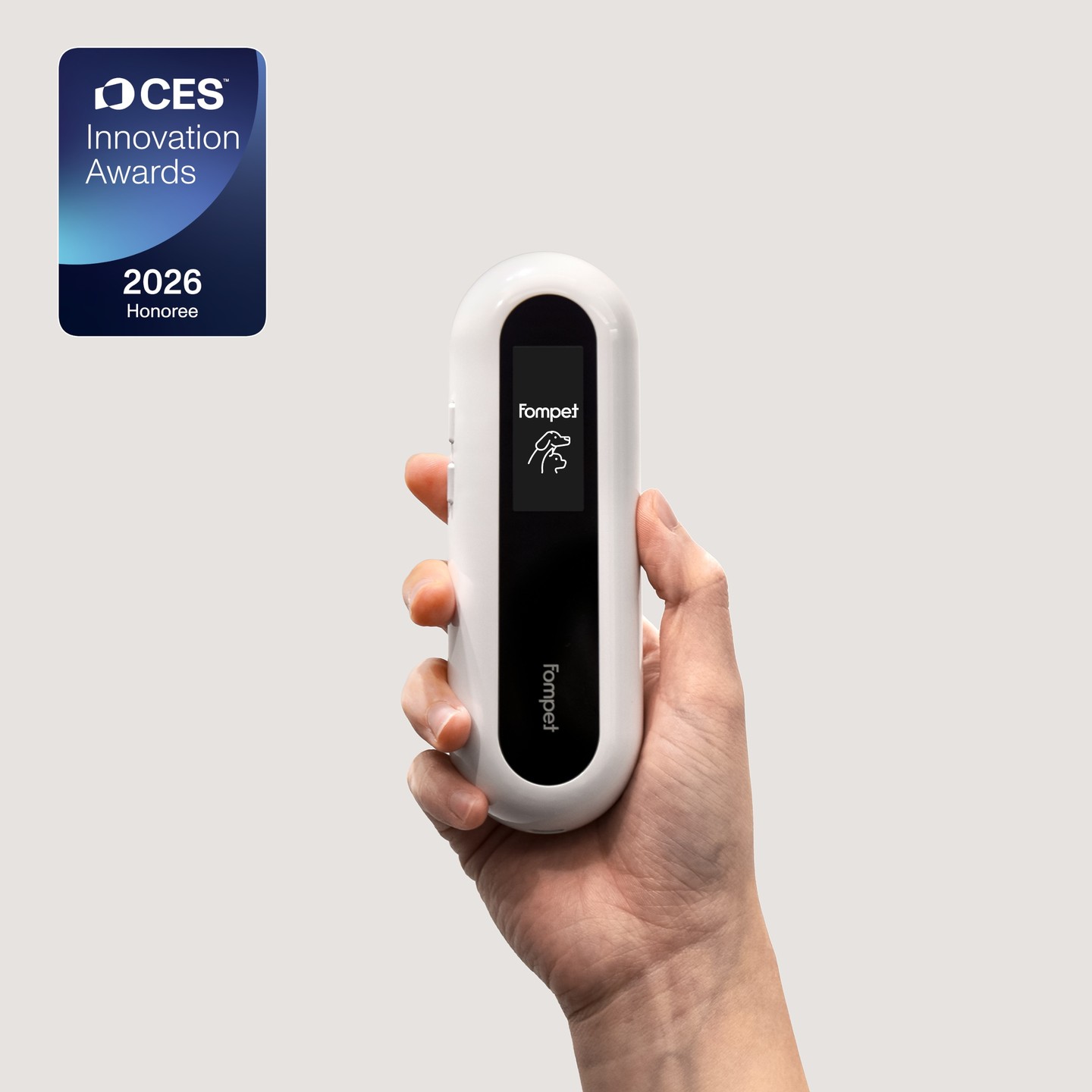 Fompet – 2026 CES Innovation Awards
Client : Petground Co., Ltd.
Year : 2025
Designed by @buyrusdesign_product
폼펫(Fompet) – 반려동물 체성분 분석 디바이스
고객사 펫그라운드(Petground Co., Ltd.)의 폼펫(Fompet)은 5세 이상 반려동물의 비만도를 측정하는 디바이스입니다. 반려동물의 복부에 기기를 15초간 부착하기만 하면 비만도와 전반적인 건강상태를 측정할 수 있습니다. 바이러스디자인(BUYRUS DESIGN)은 사용자와 반려동물 모두의 신체에 접촉하는 제품이라는 점을 고려하여 인체공학적 디자인을 도출했습니다.
폼펫(Fompet)은 2026년 CES Pet & Animal Tech 부분 Innovation Awards에 선정되었습니다.
Fompet – Pet Health Analyzer
Fompet, developed for Petground Co., Ltd., is a device designed to measure obesity in pets aged five and older. It assesses body composition and general health by simply being placed against the pet's abdomen for 15 seconds. BUYRUS DESIGN created an ergonomic form, carefully considering the physical contact experienced by both the user and the pet.
Award: Fompet is a 2026 CES Innovation Awards Honoree in the Pet & Animal Tech category.
#petitem #petgadgets #pethealth #pethealthcare #petdevice #buyrusdesign #productdesign #industrialdesign #ces2026 #cesinnovationawards #designstudio #designagency