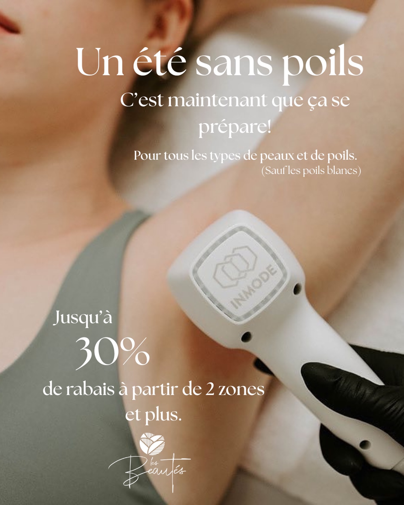 Un été sans poils, c'est maintenant que ça se prépare. Profitez de notre promotion en cours sur l'épilation laser.⚡️ Jusqu'à 30 % de rabais sur deux zones et plus. Promotion en vigueur jusqu'au 13 février.