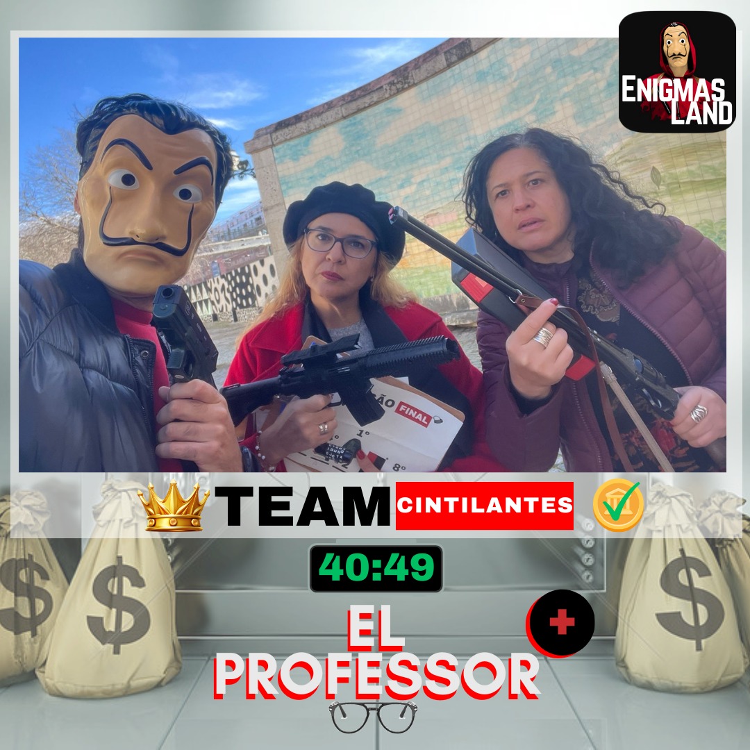 ✨🧠 CINTILANTES EM MODO ALERTA
Duas irmãs, uma equipa imbatível e sucesso total no EL PROFESSOR 💥🔐
As irmãs Cintilantes mostraram que brilho e inteligência são a combinação perfeita 💥
No desafio EL PROFESSOR, nada ficou ao acaso: foco, lógica e trabalho de equipa exemplar, nervos de aço e decisões certeiras do início ao fim ⏱️🧩
😎 Não se metam connosco!
Sempre preparadas… para pensar rápido, escapar primeiro e “matar” o desafio 💣😏
👉 Desliza para o lado: duas fotos, mesma atitude. Quem vem a seguir?
🔜 Em breve voltam para desafiar o DOUBLE-ROOM… crime, labirinto e muita descodificação esperam por elas 🕵️♀️🧩
Desta vez trazem +2 elementos e estarão separadas em duas salas, onde só poderão comunicar pela voz 🎙️
#profesor
#elprofessor
#professor
#casadepapel
#escaperoom
#outdoor
#escape
#escapegame
#jogosdefuga
#jogo
#passatempo
#familia
#bestoftheday
#megusta
#lisboa
#divertimento
#follow4more
#enigmas
#enigmasland
#couplegoals
#coupleactivities
#enigma