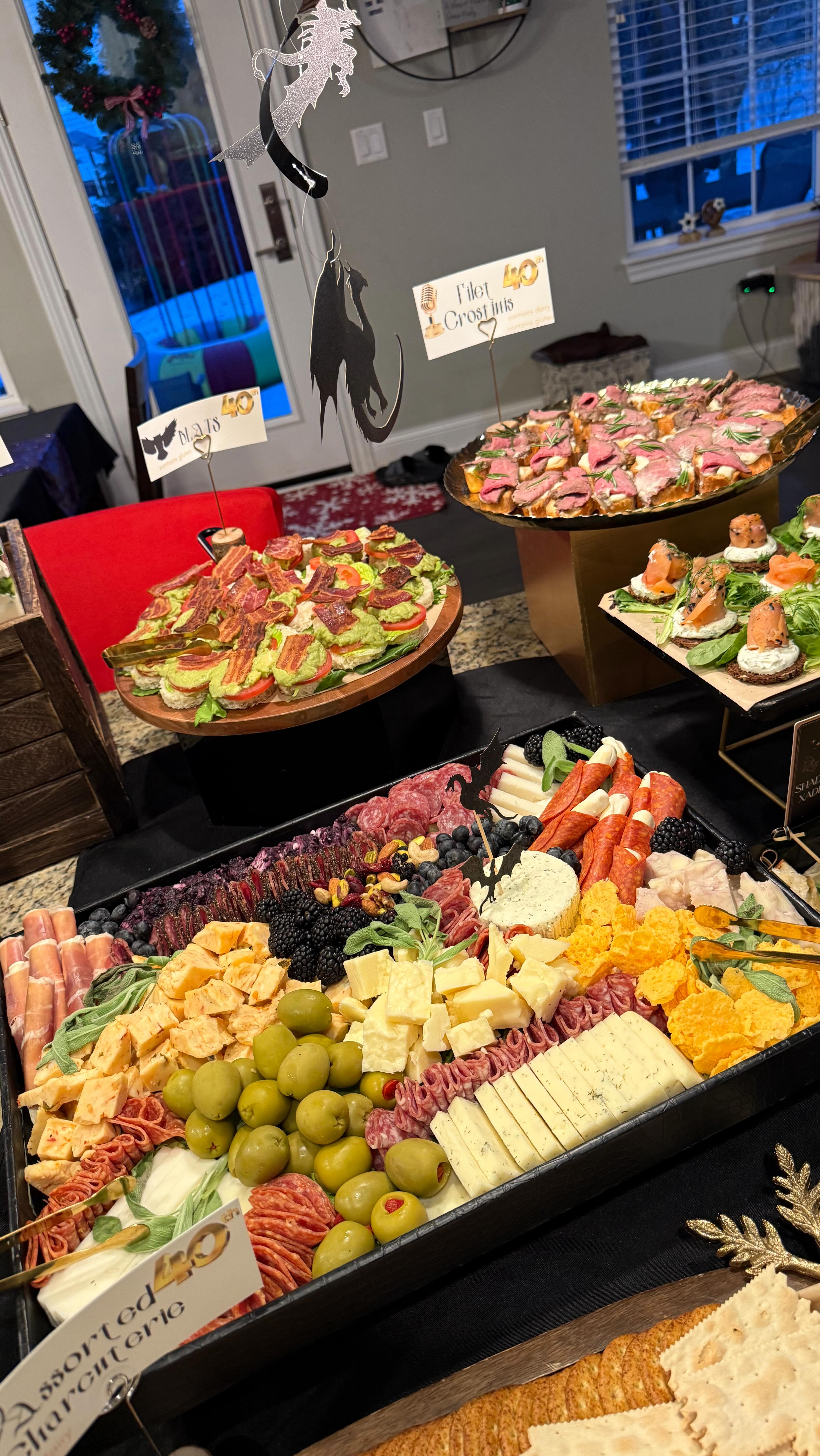 “Even the smallest sparks can start the biggest fires.” We’re living for this quote from #fourthwing, a new fantasy book series and a first time theme for us! 🐉 #happybirthday🎉 #partycatering #bookclubcatering #napervillecatering