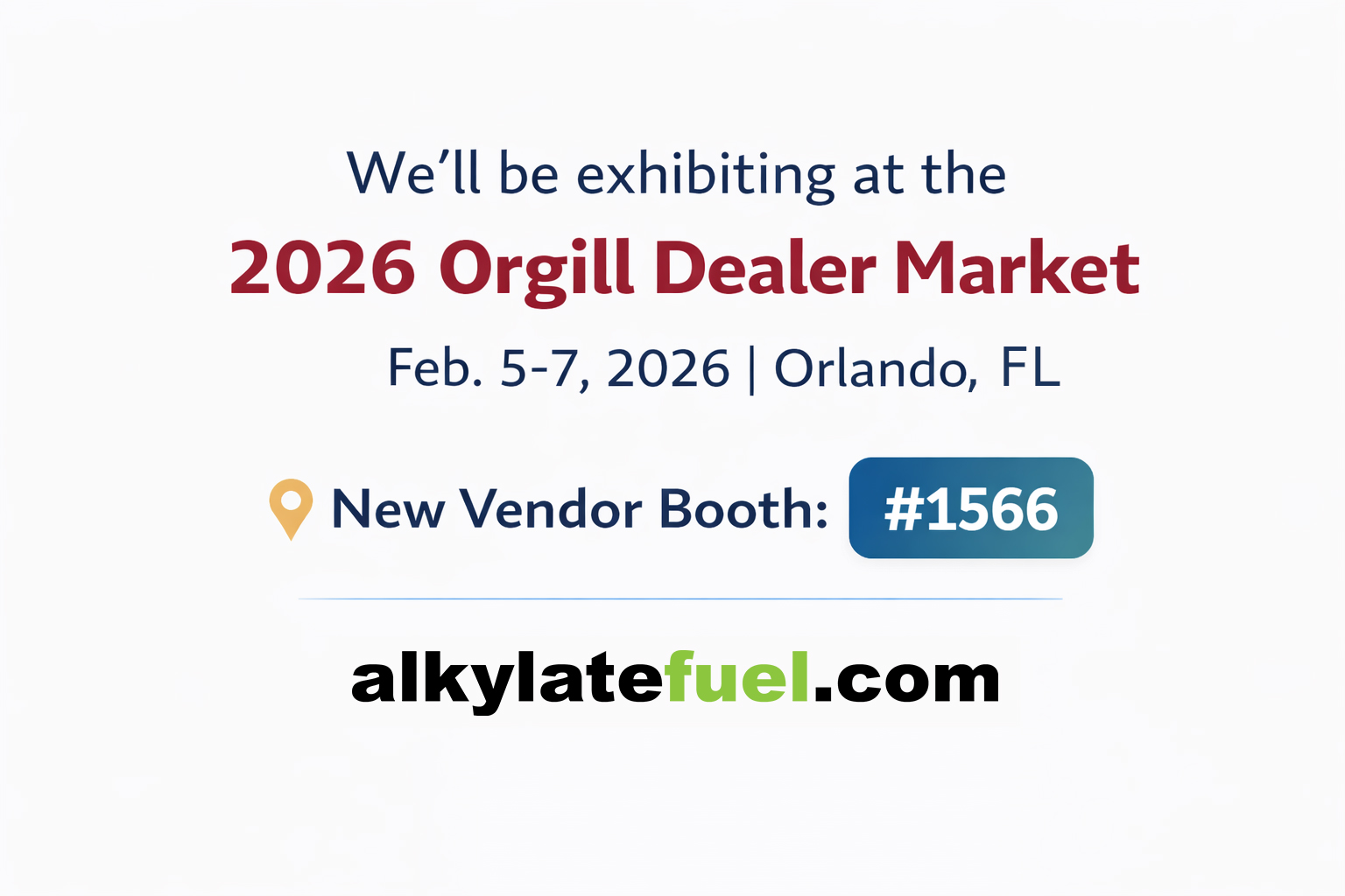 We’re excited to attend the 2026 Orgill Dealer Market as a new vendor.
📍 Orlando, FL
📍 Booth #1566
See you at the show. Find more at alkylatefuel.com #OrgillDealerMarket #TradeShow #NewVendor #HardwareRetail #OutdoorPowerEquipment