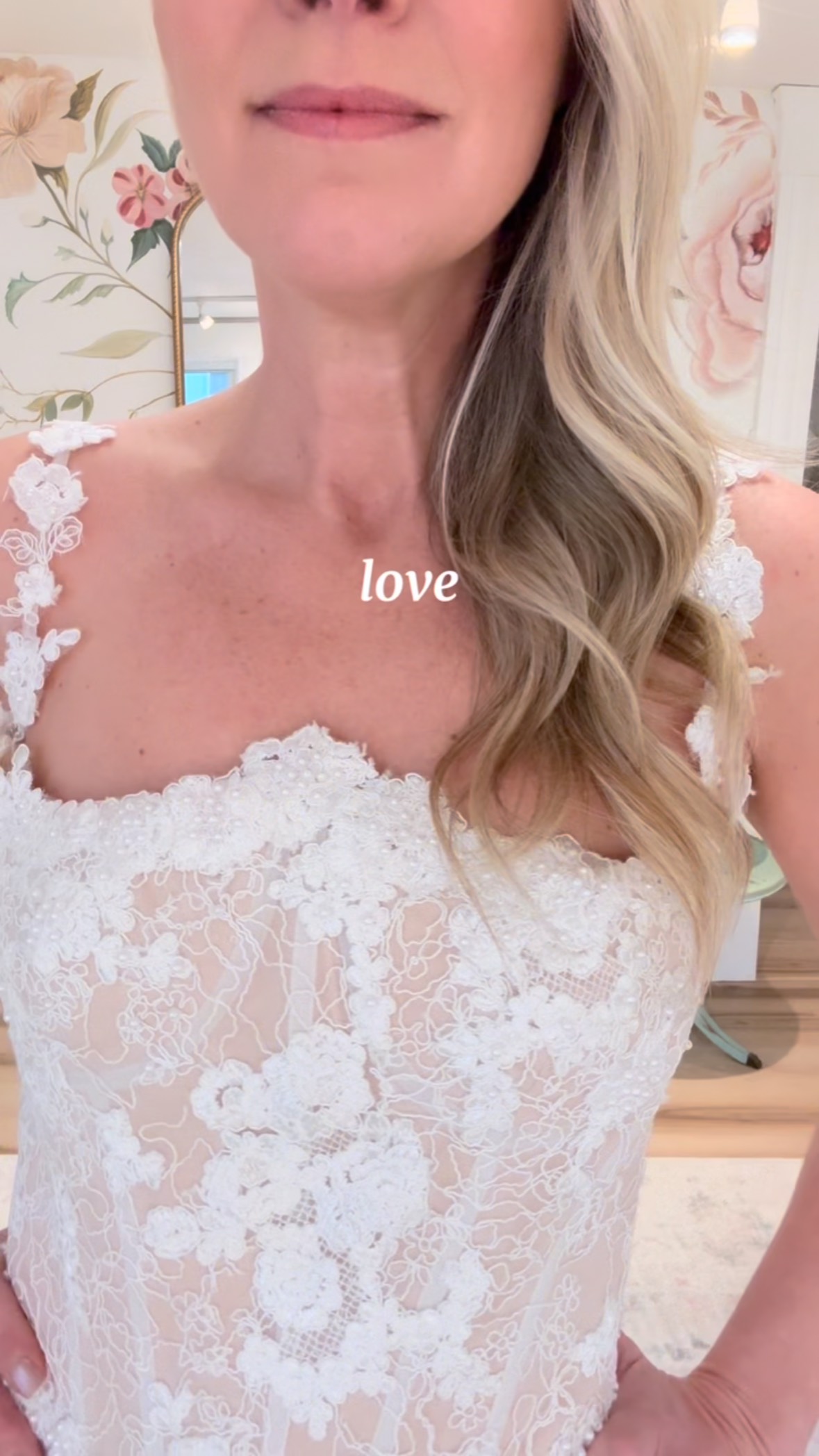 Say hello to Kat🤍 All over lace with a striking peaked neckline. Designed for the bride who wants something different. #weddingdress #clevelandbride #bridalshop #bride #wedding