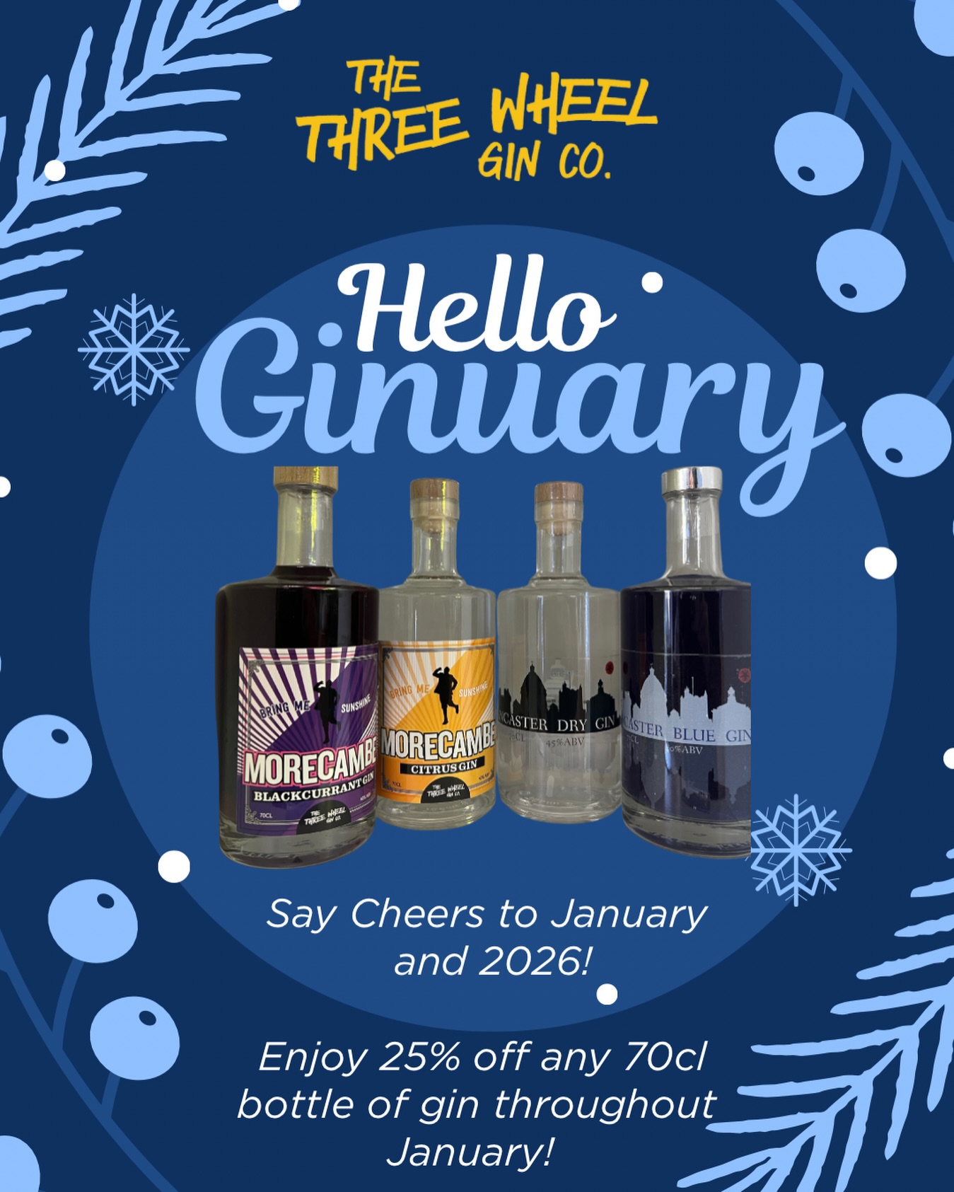 We’re giving January a little boost 🍸
25% off all 70cl gin bottles!
👉pop into the distillery or have a browse online before the end of the month 💚
(discount will be added automatically online, does not include the St John’s Gin)