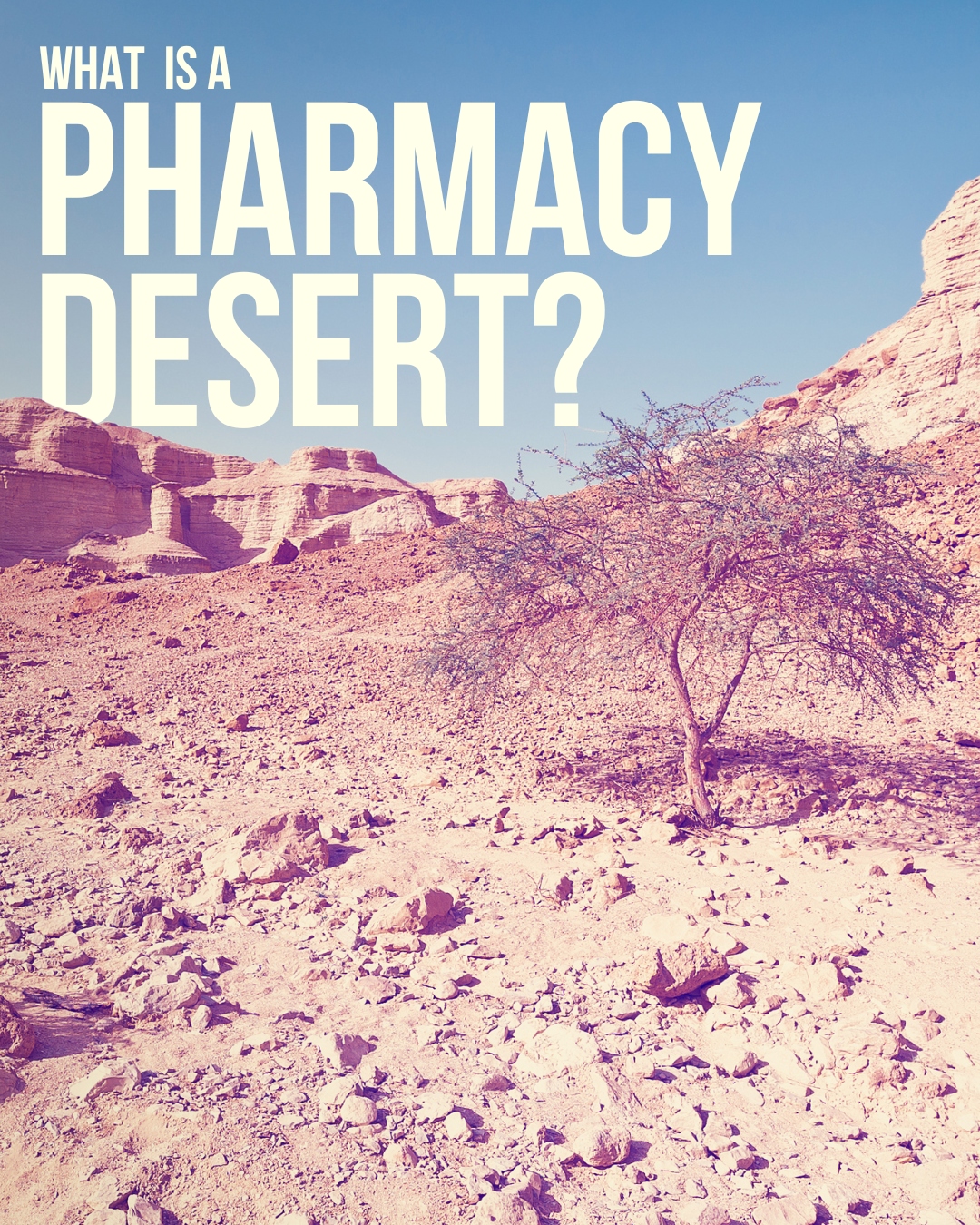 As the term “desert” has begun to be used in recent years to describe areas experiencing inadequate access to essential resources—for example, “food deserts”—the term “pharmacy desert” has become a term we commonly use in the pharmacy advocacy arena to describe communities that are lacking access to essential pharmacy services.
The National Institute of Health describes pharmacy deserts as “communities that are both low-income and have low access to pharmacies. Unfortunately, this is now as much an urban problem as it is rural—for instance, North Minneapolis is now considered a pharmacy desert, with just 1 chain pharmacy now serving a population of some 40,000 people. Minnesota is becoming one big pharmacy desert—at MNIndys, we’re doing our darndest to prevent further spread and reverse the damage that’s already been done.