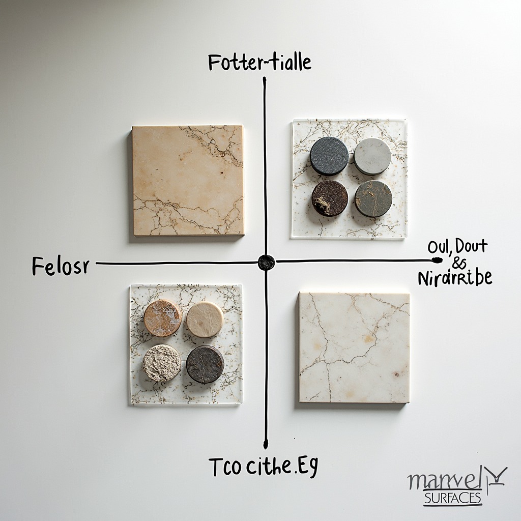 Choosing the right stone or flooring shouldn’t be guesswork. Use a simple decision matrix: match granite or quartz to busy residential kitchens for durability and low upkeep; pick marble for refined hospitality areas where beauty speaks; choose tile or luxury vinyl for commercial lobbies that need toughness and easy maintenance. At MARVEL SURFACES in San Leandro, we stock these options to support small renovations and large build-outs. Visit our showroom — Link in bio. Which project are you specifying next? 🔧📐🏢 #SanLeandroDesign #SpecMaterials #ArchitectLife #ContractorTips