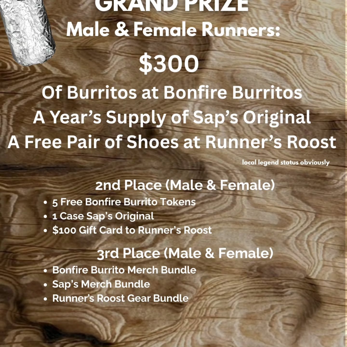 This is what you're running for from now till February.
With other fun stuff in the works...
#burritoleague