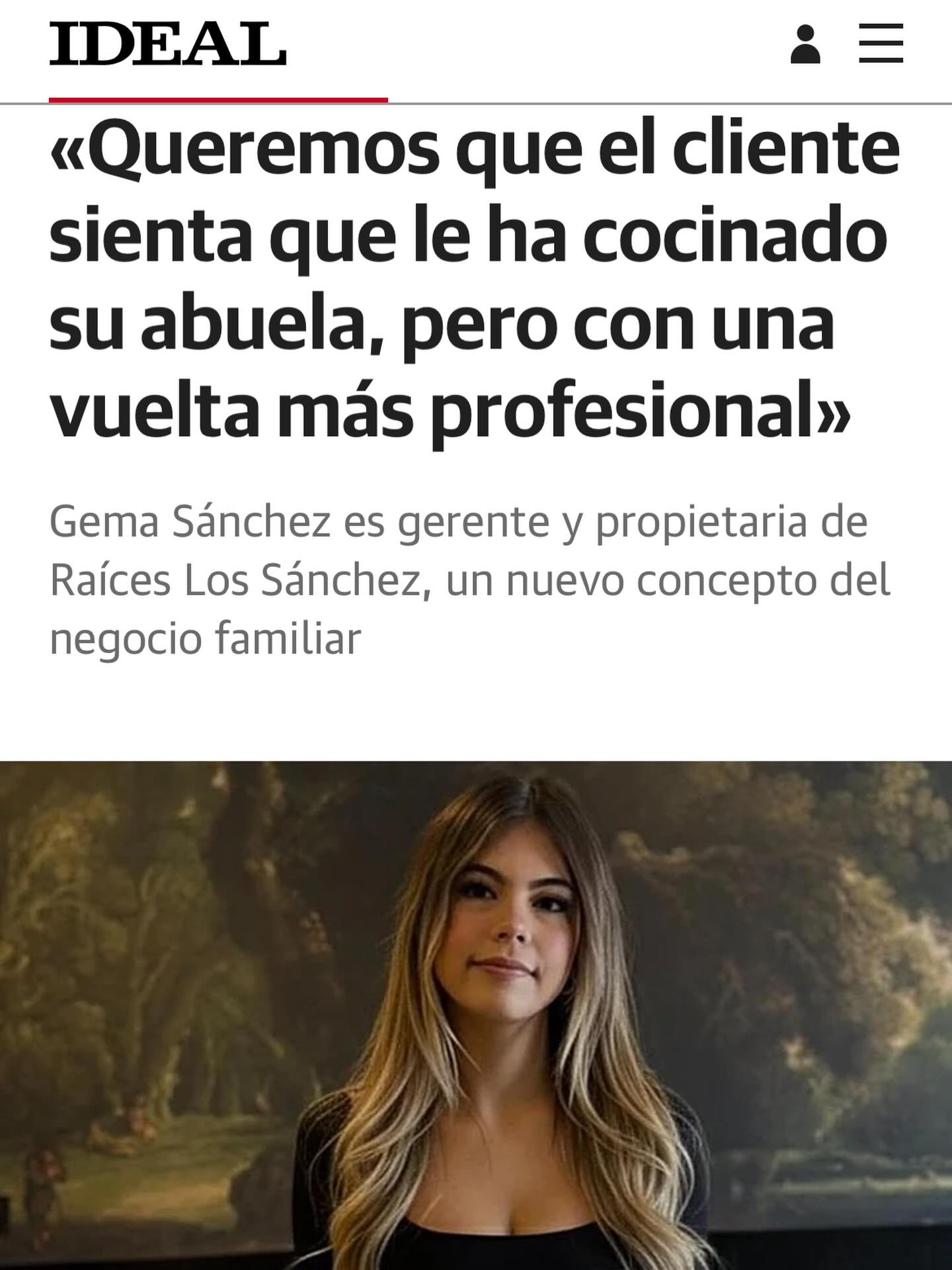 Muy felices de compartir con vosotros este reportaje que nos hicieron en el diario Ideal. 🗞️
Es un honor ver cómo el concepto de Raíces empieza a resonar con fuerza. Gracias al periódico y a David por la oportunidad de contar nuestra visión del negocio familiar.
Nada de esto sería posible sin el equipo incansable que hay detrás en cocina y en la sala. Su dedicación es lo que hace que Raíces sea una realidad día tras día.
Gracias a cada uno de nuestros clientes por creer en nosotros. Seguiremos trabajando con la misma pasión para ofreceros lo mejor de nuestras raíces. ✨