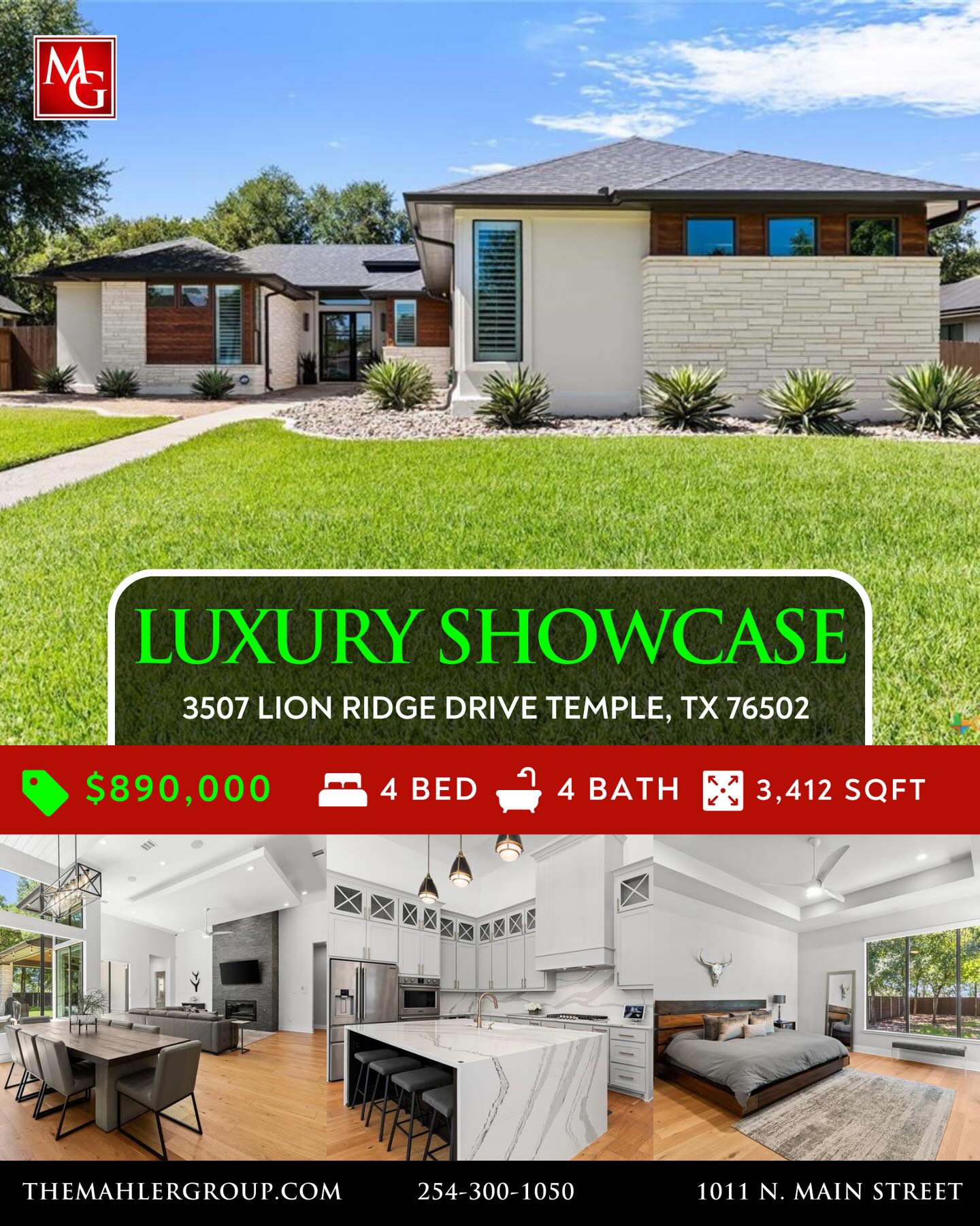 LUXURY LIVING MEETS NATURAL BEAUTY IN THIS STUNNING 4BR/4BA HOME IN PARK RIDGE!
Welcome to this exquisite custom home by Arnold Design+Build. Located in Belton ISD & set on an expansive, wooded lot, this 2018 Parade Home offers the perfect blend of modern elegance & serene outdoor living. Step inside to soaring ceilings, picture windows, & engineered wood flooring throughout, creating a bright & open ambiance. The spacious living room features a gas fireplace w/custom fire glass insert & flows seamlessly into a large dining area & gourmet kitchen that’s truly the heart of the home. Designed for both function & style, the kitchen showcases a massive center island, quartz countertops, custom cabinetry, stainless steel appliances—including gas cooktop & double ovens— & ample storage space w/a custom butler's pantry for all your culinary needs. Retreat to the private master suite bathed in natural light, complete w/an oversized double vanity, luxurious soaking tub, separate glass-enclosed shower, & a generous walk-in closet. A 2nd master suite offers additional flexibility, while 2 more bedrooms are connected by a Jack-and-Jill bath, each w/their own private vanity. Additional living spaces include a bonus room w/backyard views & a dedicated office space w/built-in desk—perfect for working or studying from home. This home is fully equipped with a Control4 Smart Home system, featuring whole-house audio (including the back patio), security cameras, & an integrated alarm system, offering modern convenience & peace of mind. Additional upgrades include a Generac generator, whole-house surge protector, & a separate electrical breaker for large exercise equipment—ideal for today’s active lifestyle & energy needs. Outside, enjoy your private oasis w/a spacious covered patio & a huge tree-covered yard—ideal for kids, pets, & outdoor gatherings. This home is a rare find in a premium location—don’t miss your opportunity to experience luxury living in a peaceful, wooded setting!