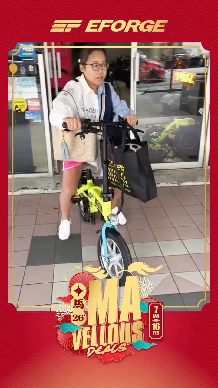 New city, smoother way to get around.
For expats settling into work and neighbourhood life, electric wheelers make daily movement simple and dependable.
Easy rides between home, work, cafรฉs, and nearby essentials โ no stress, no fuss. ๐งง๐
This Chinese New Year, start strong in a place thatโs starting to feel like home.
Visit EFORGE, choose your electric ride, and move through your new neighbourhood with ease and good energy.
๐ 7 Jan โ 16 Feb 2026
๐ EFORGE Petaling Jaya & Kota Kemuning
Steady momentum. Thoughtful rewards.
*Terms and conditions apply.
โจ Why Ride with EFORGE?
๐ Free delivery within Klang Valley
๐ ๏ธ 6โ12 months warranty
๐๏ธ Instalment plans up to 24 months
๐ณ Debit & credit card instalment options
๐ Opening Hours
MonโSat: 10.30am โ 7.30pm
Sun: 10.30am โ 6.00pm
๐ EFORGE Petaling Jaya
No.1-1, Jalan SS26/4, Plaza Mayang,
Taman Mayang, 47301 Petaling Jaya, Selangor
๐ WhatsApp: 016-2088738
๐ EFORGE Kota Kemuning
C-G-03, Plaza Se Ruang, Persiaran Eco Sanctuary,
42500 Telok Panglima Garang, Selangor
๐ WhatsApp: 016-2088430
๐จ Dealer opportunities available
Interested? Reach out via WhatsApp.
#EFORGE #YearOfTheHorse #MAVellousDeals #electricscooter #electricbike