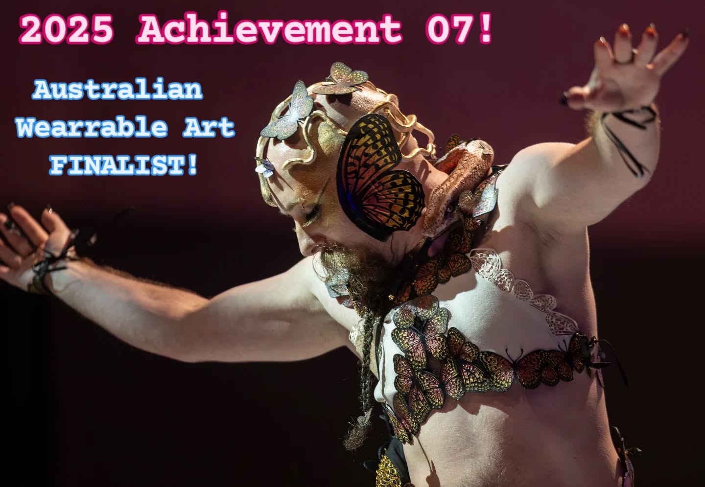 Celebrating a major run of 1sts with this achievement. 1st ever performance Artwork, full outfit, music mix & even my 1st time having my work on a professional national stage with pro makeup & model! I learnt so much from this & adored meeting so many amazing artists who participated at the event! Such a fantastic experience, 🥰💖
To start the new year off right, I posted the performance video on youtube https://youtu.be/TKHuuPG-Rjo ... I can't wait to see what you all think!
Thank you so much to @r.ass.putin @australianwearableart _colin.mclellan_ @makeupandhairbyfran @barry_eyeswideopenimages who made these photos and more possible!