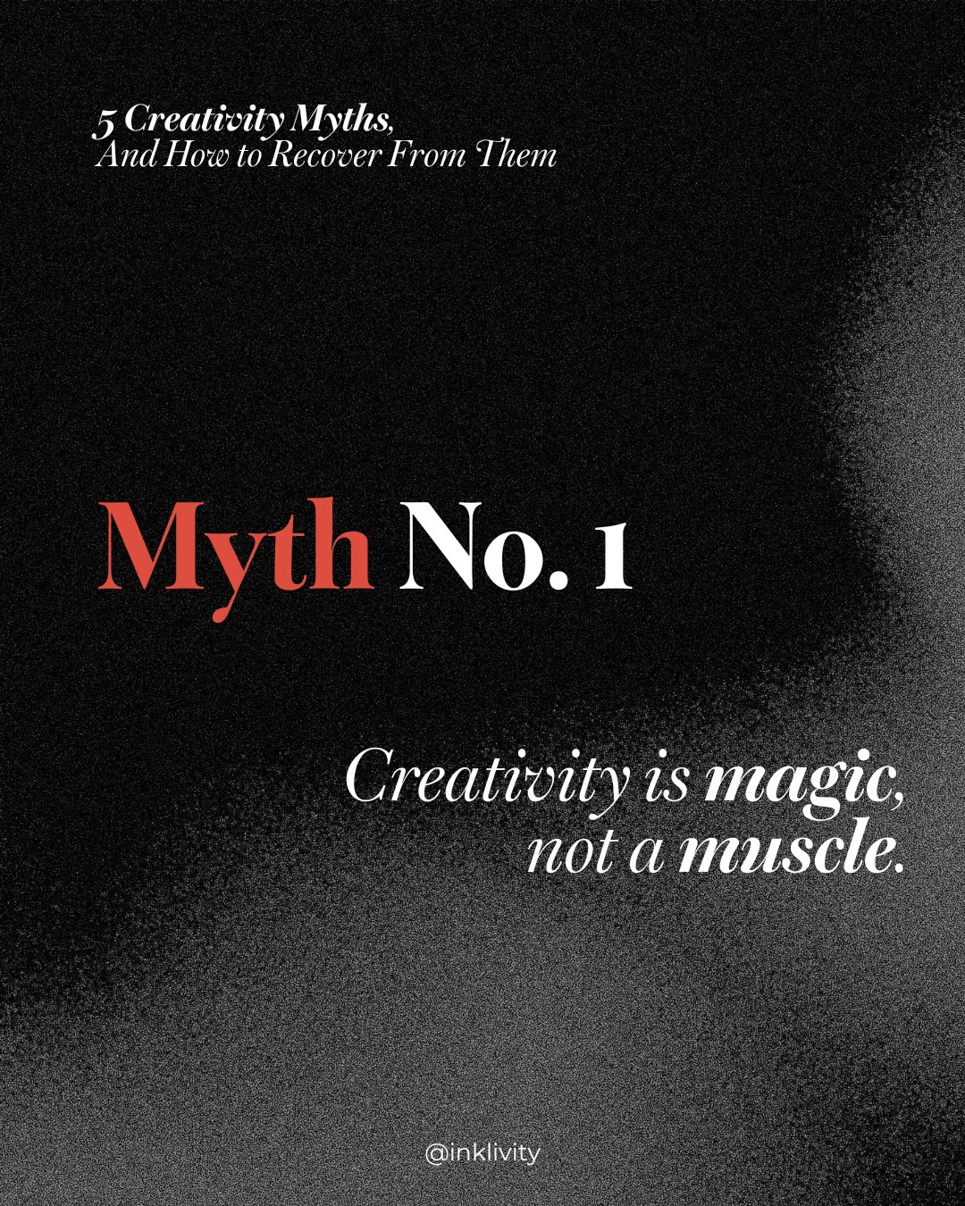 We’re busting myths this month 👊5 of them to be exact// No. 1 “Creativty is magic. Not a muscle.”
And Simon Cowell SAID…❌
Creativity ain’t magic. It doesn’t just fall out of the sky and hit some people while missing others. Creativity is actually more like a muscle. And that’s good news. Because if creativity is a muscle, that means it can be trained.
🗞️ Full blog is LIVE (Inklivity.com/blog)
👀 Stay tuned for Myth No 2 coming soon
#inklivity #creativitycoaching
