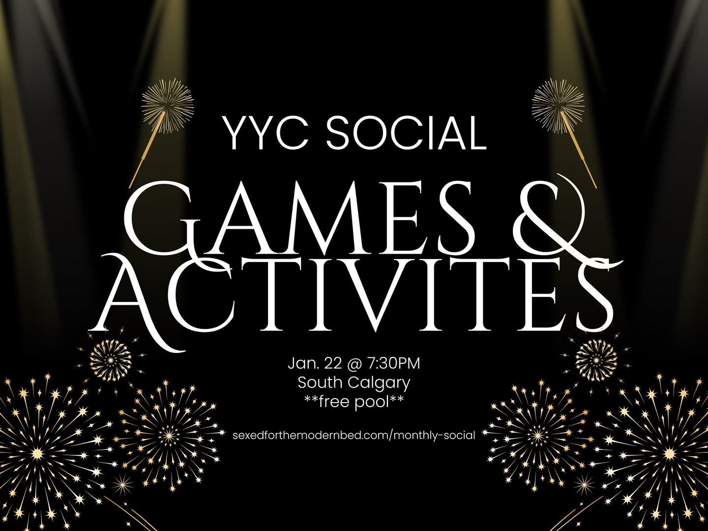 This one’s for you, Calgary!!! FREE YYC SOCIAL on JANUARY 22nd! CUSTOMER APPRECIATION NIGHT!
We’re turning our upcoming YYC Social into a Customer Appreciation Social, which means TICKETS ARE FREE thanks to NU Lifestyle sponsoring the night. 🥂✨
All you have to do is RSVP on the NU website (or send me a message on NU), and you’ll receive an email confirming your ticket has been fully COMPED.
What’s in store:
• Mingling with open-minded, sex-positive, queer & non-monogamous folks
• Mini golf, arcade games, virtual golf & pool
• A relaxed, no-pressure environment to connect and socialize
• Two pool tables on us for the evening 🎱
• Full bar + food menu available
📍 Where: South Calgary (private side area)
If you run into any issues with RSVP, just email me and I’ll help get it sorted.
Come celebrate community, connection, and a night of fun on us!
///
#YYCSocial #CustomerAppreciation #FreeEventYYC #SexPositiveYYC
#NonMonogamousYYC #QueerYYC #OpenMindedYYC #CommunityCare
#YYCEvents #CalgarySocials #WeAreMaud #PeriodProsperity
#NUlifestyle #SexEdForTheModernBed