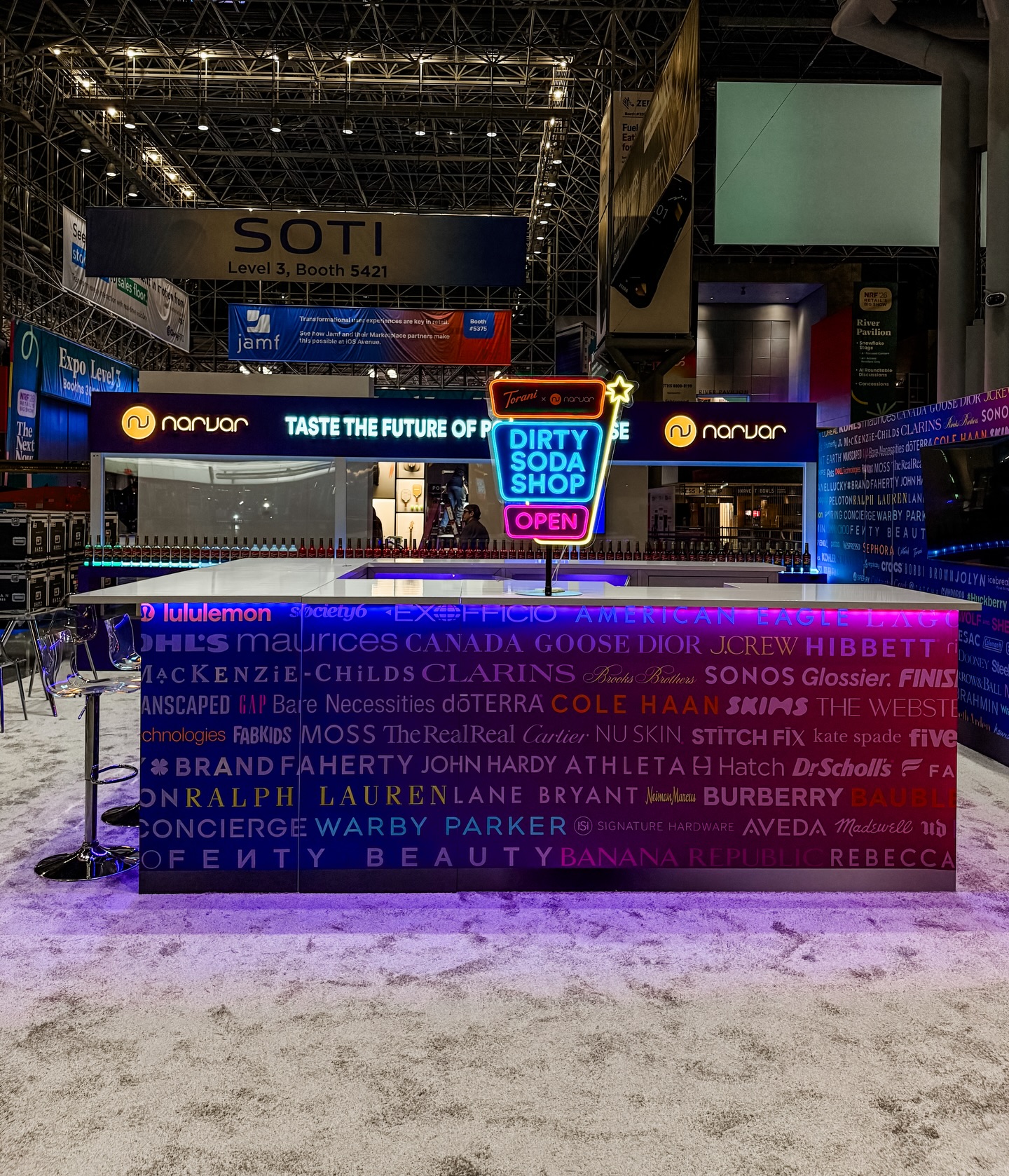 OBSESSED with @narvarinc’s 40’ x 90’ lounge booth at #NRF 🔥
Major impact, major vibes. Wishing the team an incredible #NRF26! ✨
#NRF2026 #CustomExhibitRental #RentalExhibit